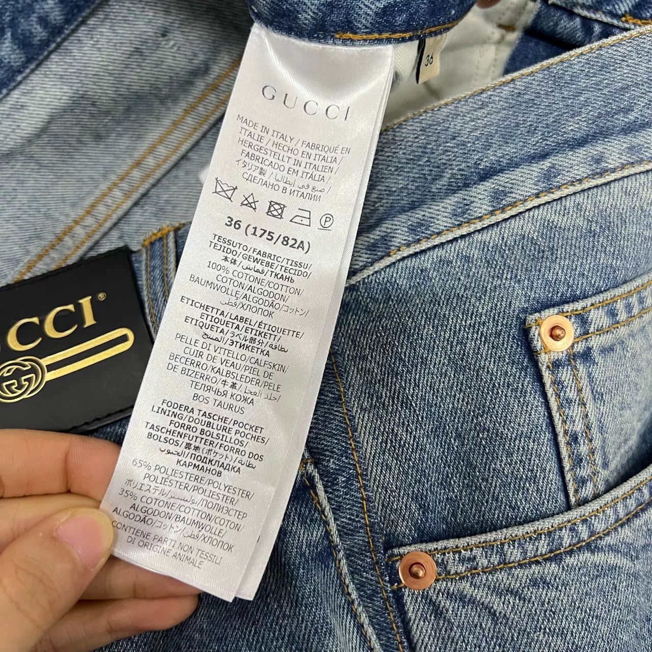 Gucci gucci washed denim wide-leg pants Size 36" / US 14 / IT 50 - 3 Thumbnail