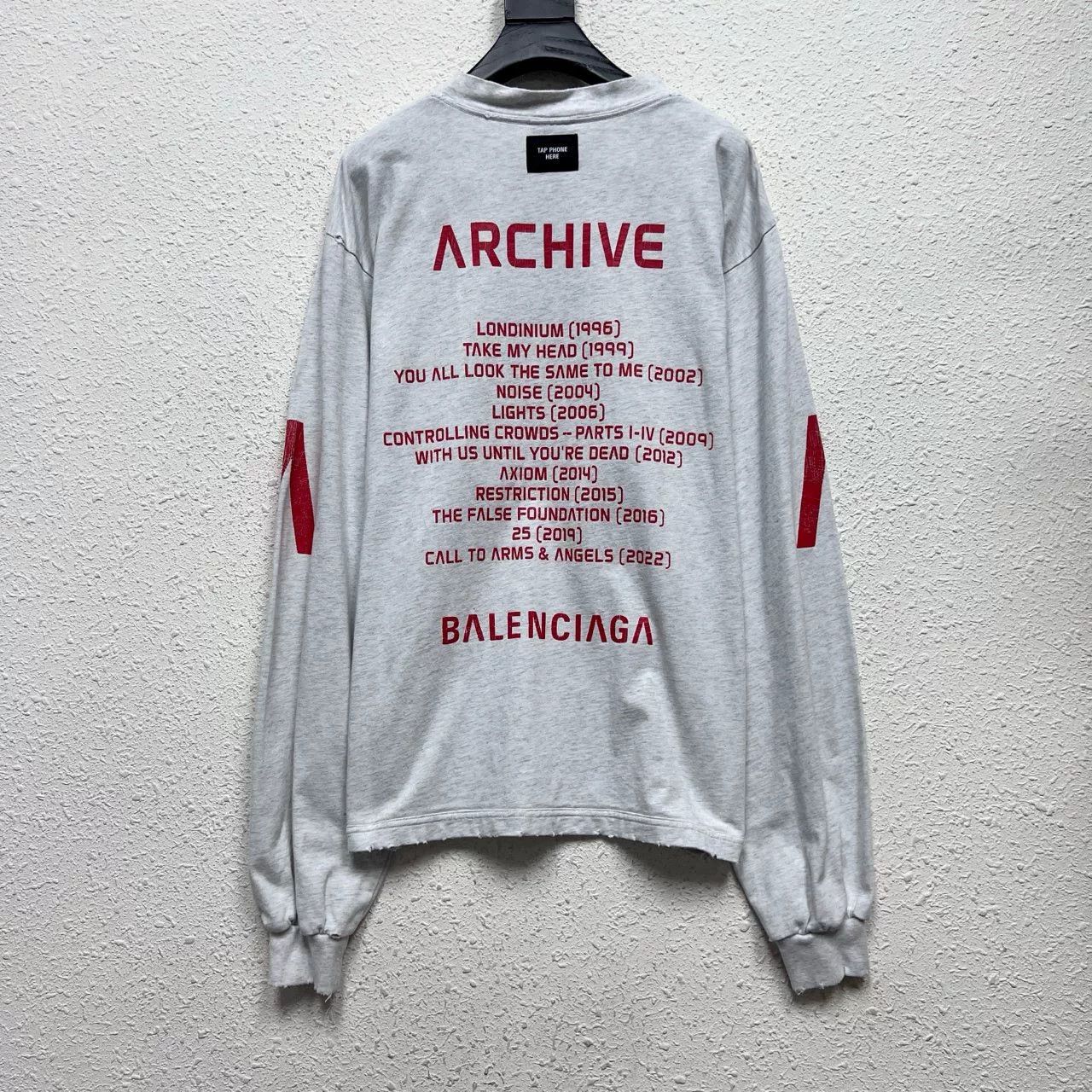 Balenciaga balenciaga x apple music gray long sleeve shirt Size US XS / EU 42 / 0 - 2 Thumbnail