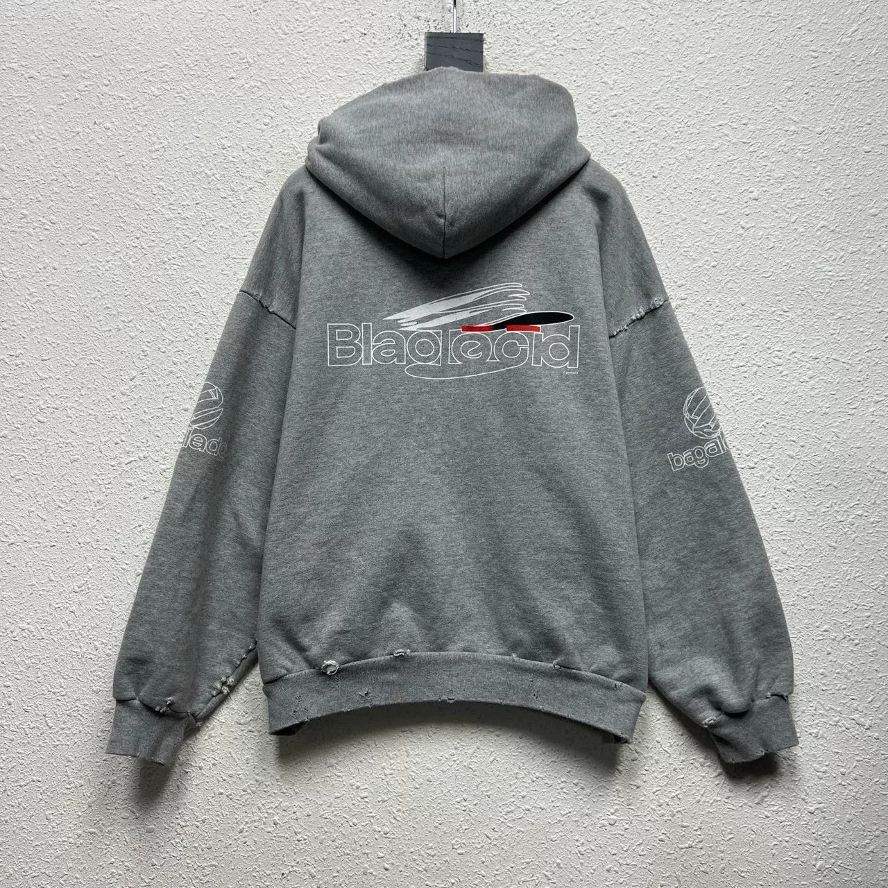 Balenciaga balenciaga ss24 logo printed gray hoodie Size US XS / EU 42 / 0 - 2 Thumbnail