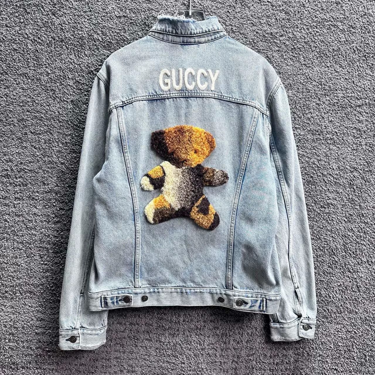 Gucci gucci teddy bear denim jacket for men Size US M / EU 48-50 / 2 - 2 Thumbnail