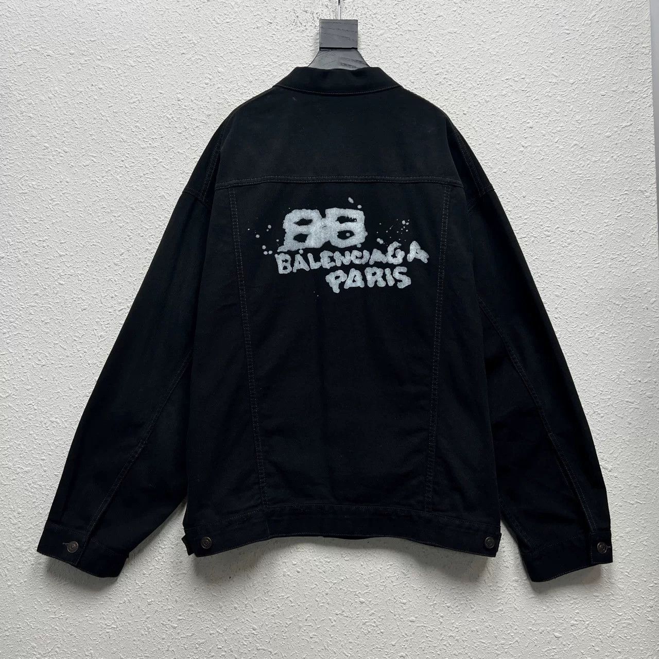 Balenciaga balenciaga graffiti logo denim jacket Size US M / EU 48-50 / 2 - 2 Thumbnail