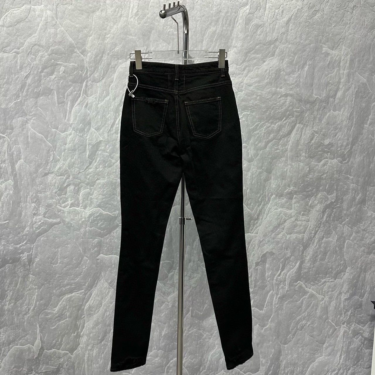 Saint Laurent Paris saint laurent black skinny distressed jeans Size 25" / US 0 / IT 36 - 2 Thumbnail