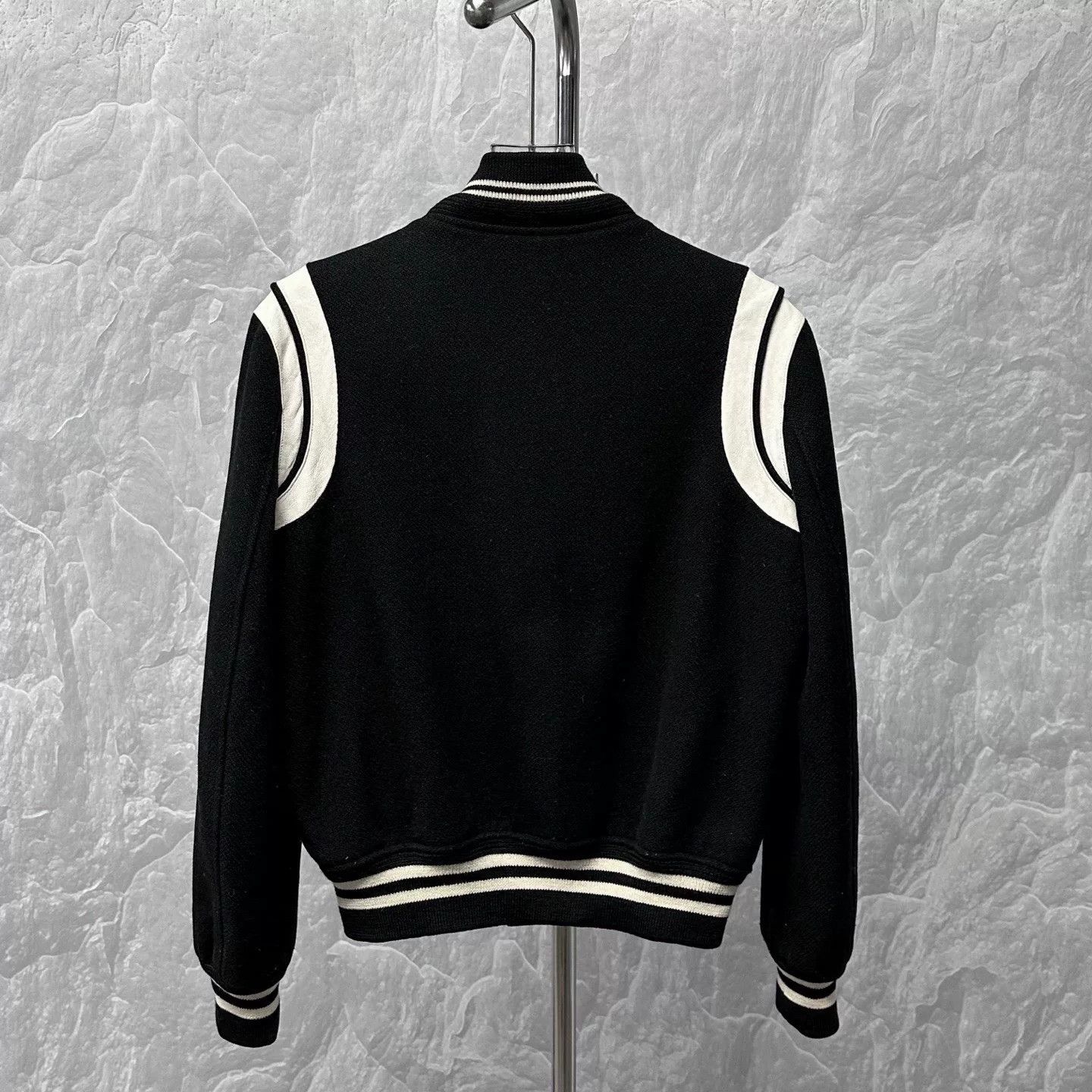 Saint Laurent Paris classic black baseball jacket by saint laurent Size M / US 6-8 / IT 42-44 - 5 Thumbnail