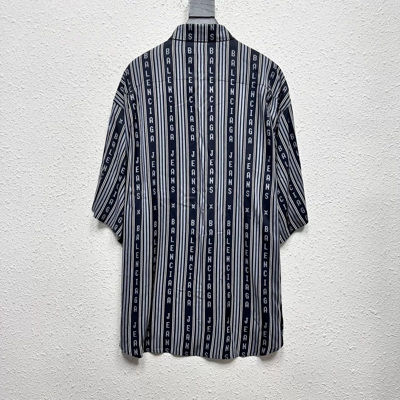 Balenciaga balenciaga striped short sleeve silk shirt Size US S / EU 44-46 / 1 - 2 Thumbnail