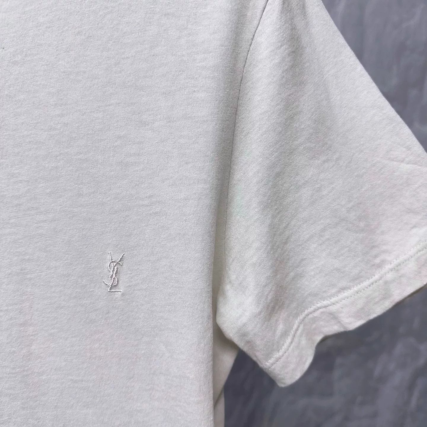 Saint Laurent Paris saint laurent white embroidered short sleeve top Size S / US 4 / IT 40 - 4 Thumbnail