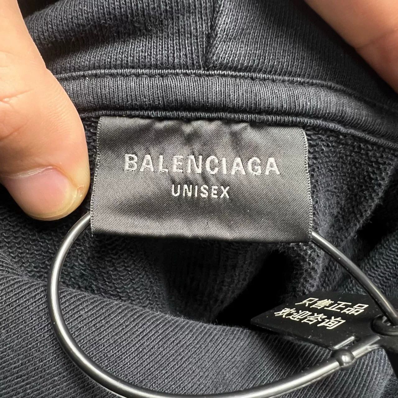 Balenciaga balenciaga embroidered black gray hoodie Size US M / EU 48-50 / 2 - 4 Thumbnail