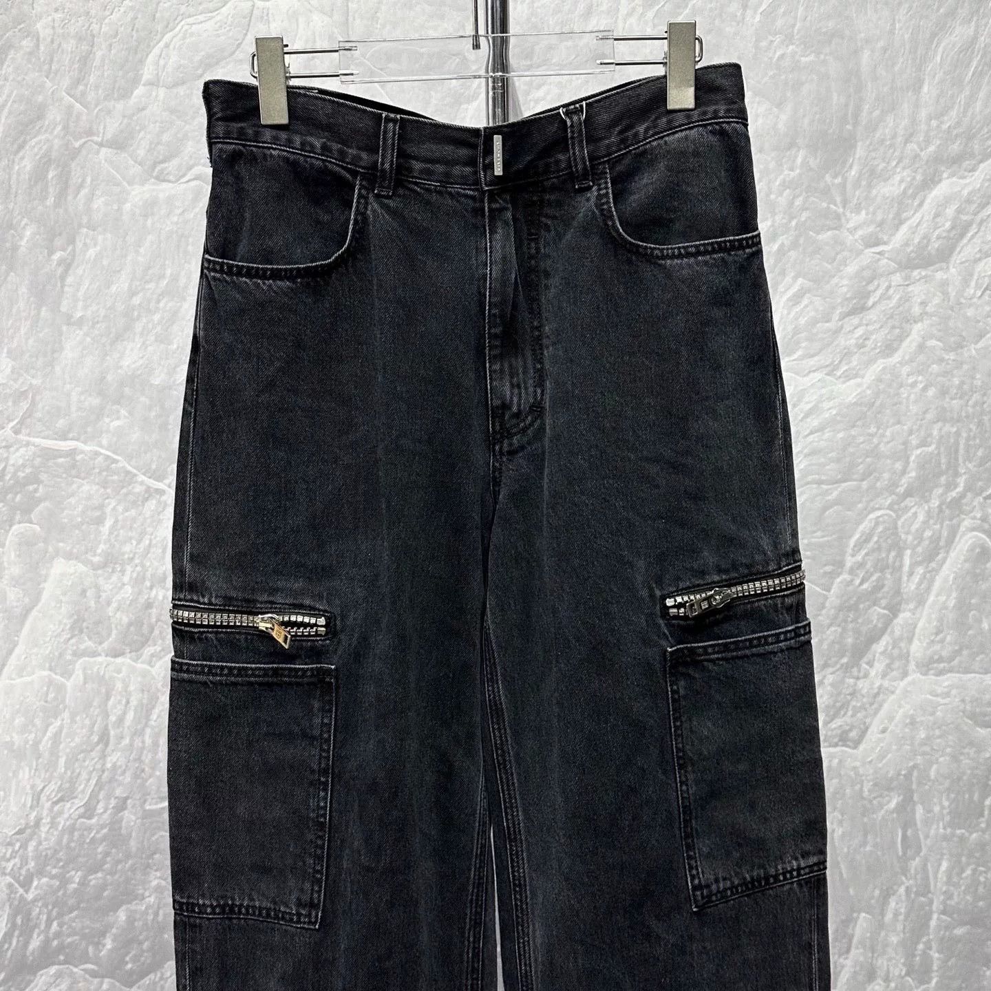 Givenchy givenchy logo zip denim long pants size 29 Size US 29 - 3 Thumbnail