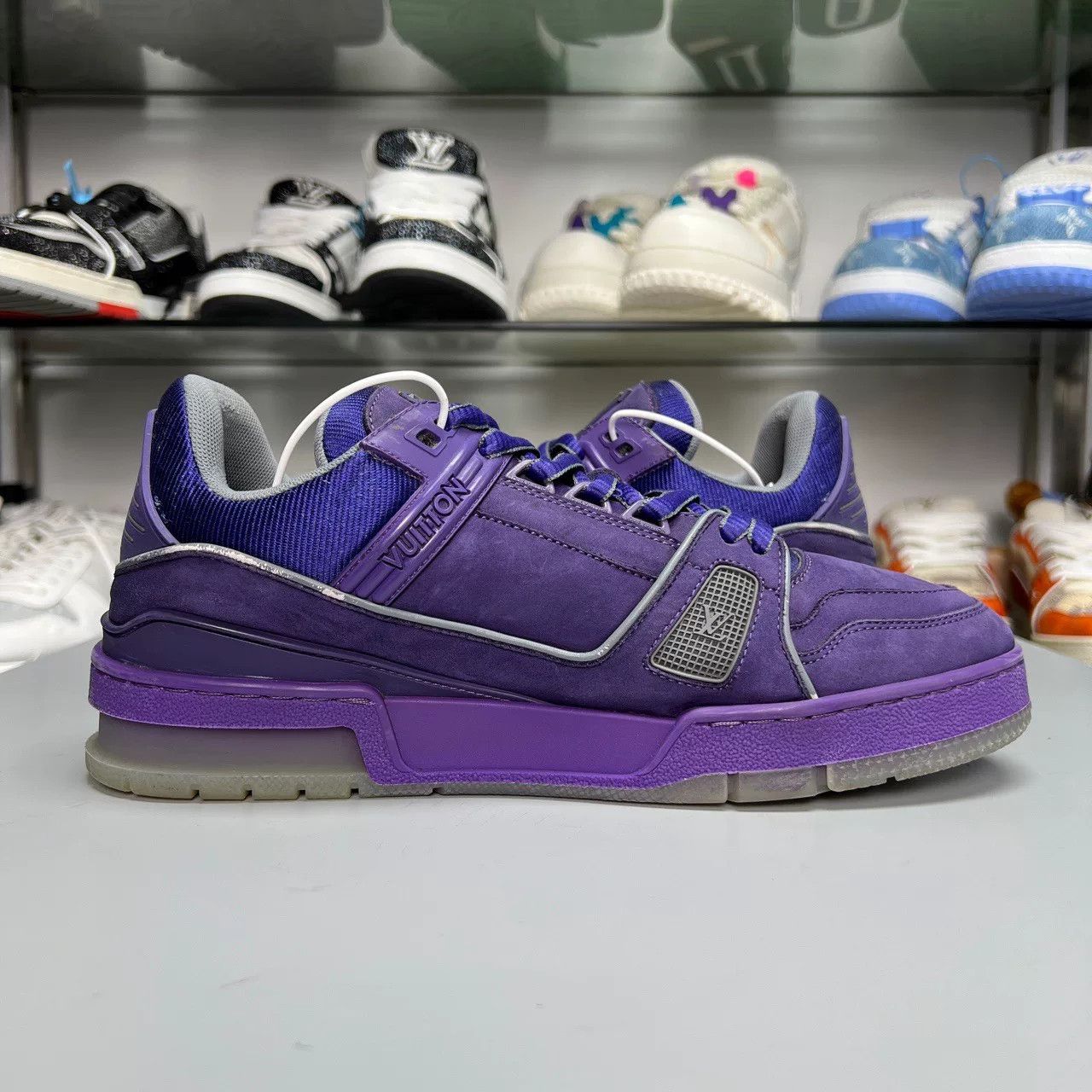 Louis Vuitton lv trainer limited edition purple sneakers Size US 7.5 / EU 40-41 - 3 Thumbnail