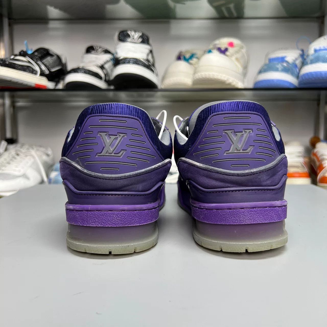 Louis Vuitton lv trainer limited edition purple sneakers Size US 7.5 / EU 40-41 - 5 Thumbnail