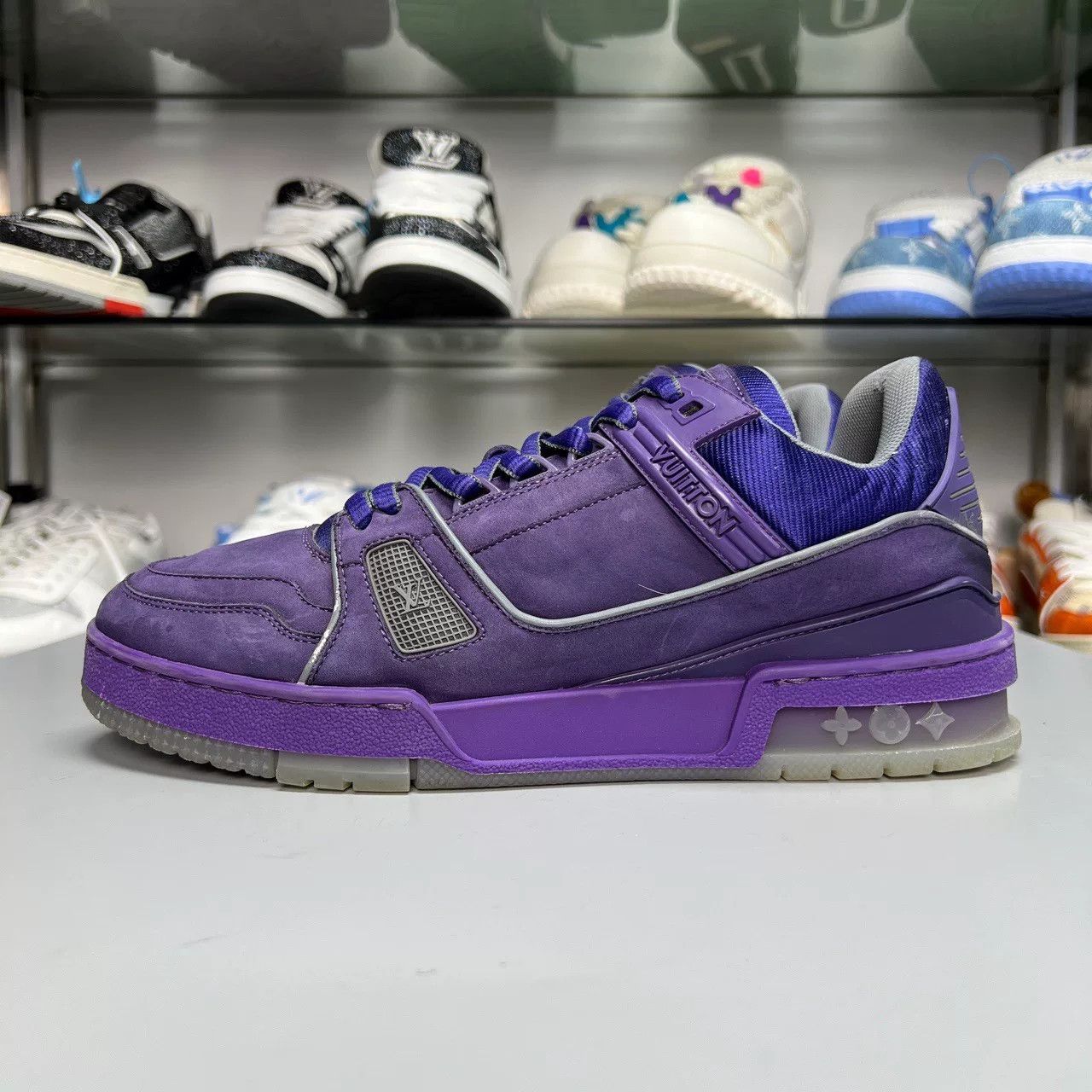 Louis Vuitton lv trainer limited edition purple sneakers Size US 7.5 / EU 40-41 - 2 Thumbnail