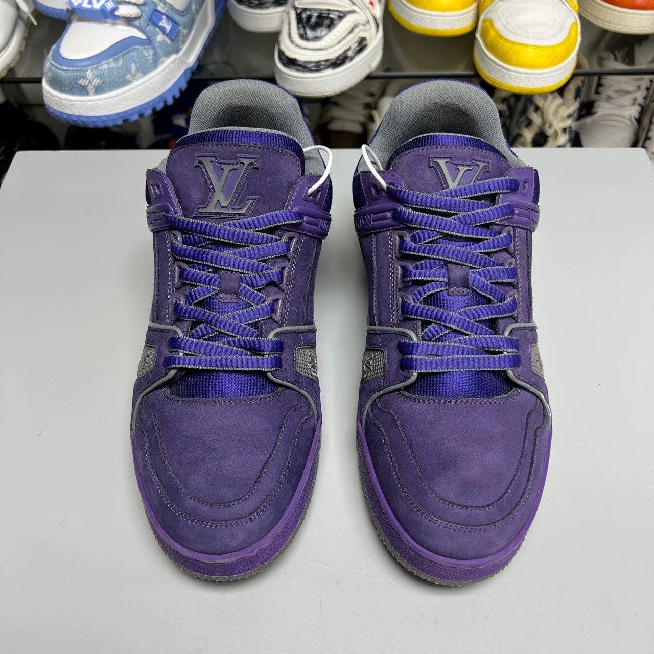 Louis Vuitton lv trainer limited edition purple sneakers Size US 7.5 / EU 40-41 - 6 Thumbnail
