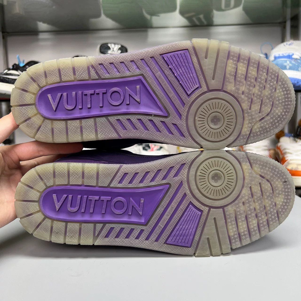 Louis Vuitton lv trainer limited edition purple sneakers Size US 7.5 / EU 40-41 - 7 Thumbnail