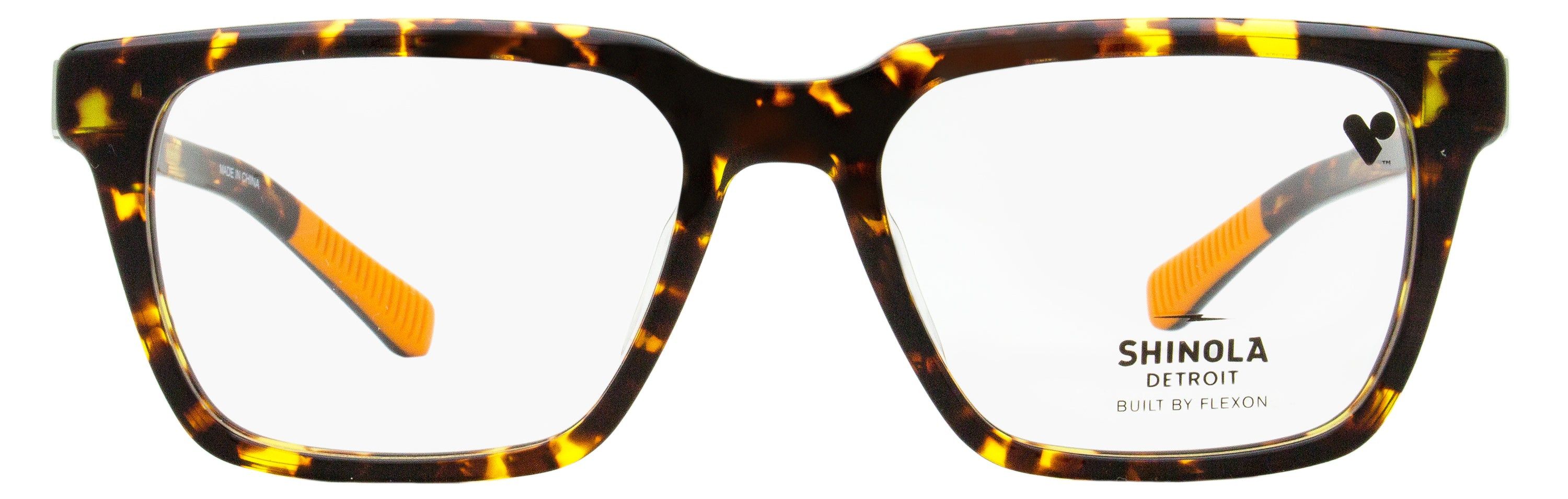 Shinola Flexon Rectangular Eyeglasses SH15000 242 Amber Tortoise 54m Size ONE SIZE - 2 Thumbnail