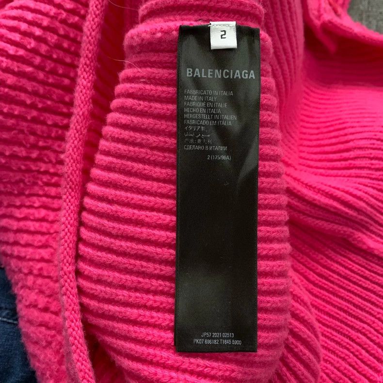 Balenciaga Balenciaga Pink V-Neck Wool Cardigan - dmc Size US M / EU 48-50 / 2 - 4 Thumbnail