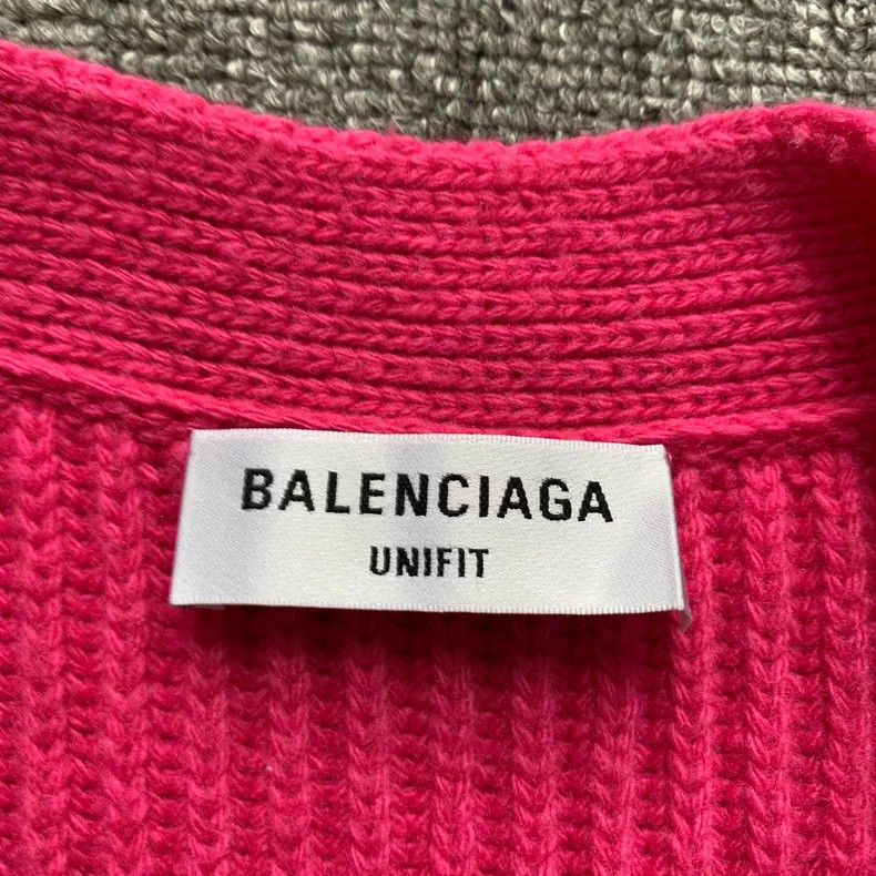 Balenciaga Balenciaga Pink V-Neck Wool Cardigan - dmc Size US M / EU 48-50 / 2 - 3 Thumbnail