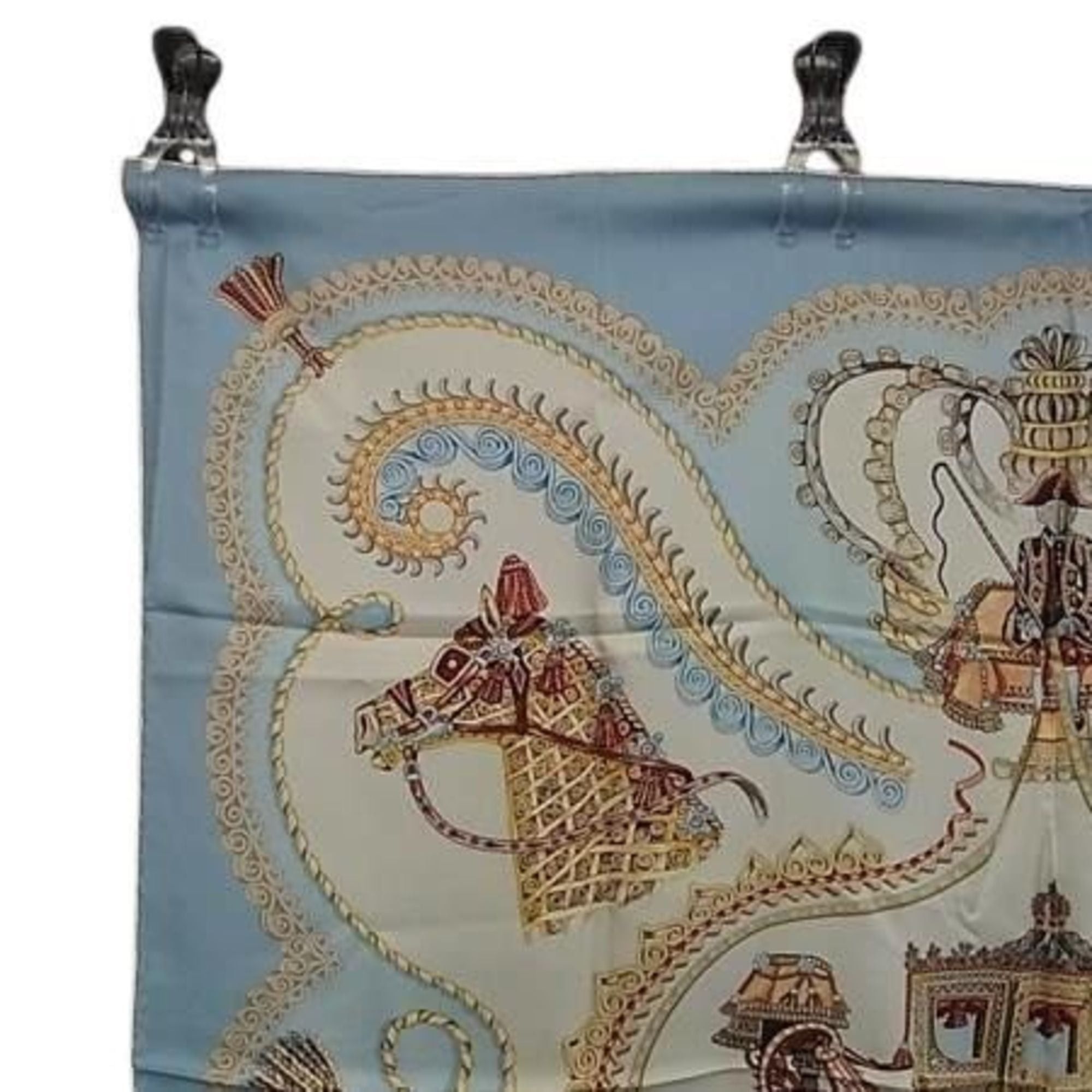 Hermes HERMES Carré 90 Multicolor Silk Scarf for Women, Paperole, Carriage and Nobility Size ONE SIZE - 3 Thumbnail