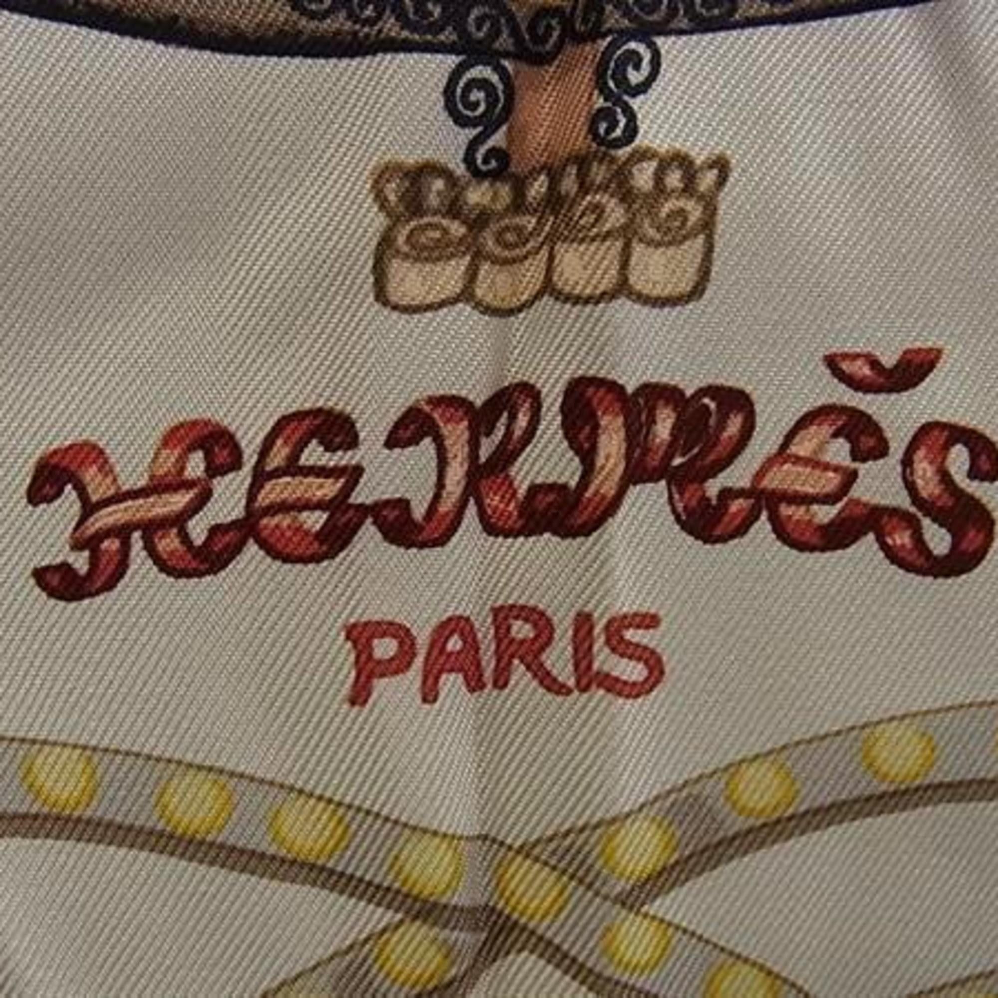 Hermes HERMES Carré 90 Multicolor Silk Scarf for Women, Paperole, Carriage and Nobility Size ONE SIZE - 5 Thumbnail