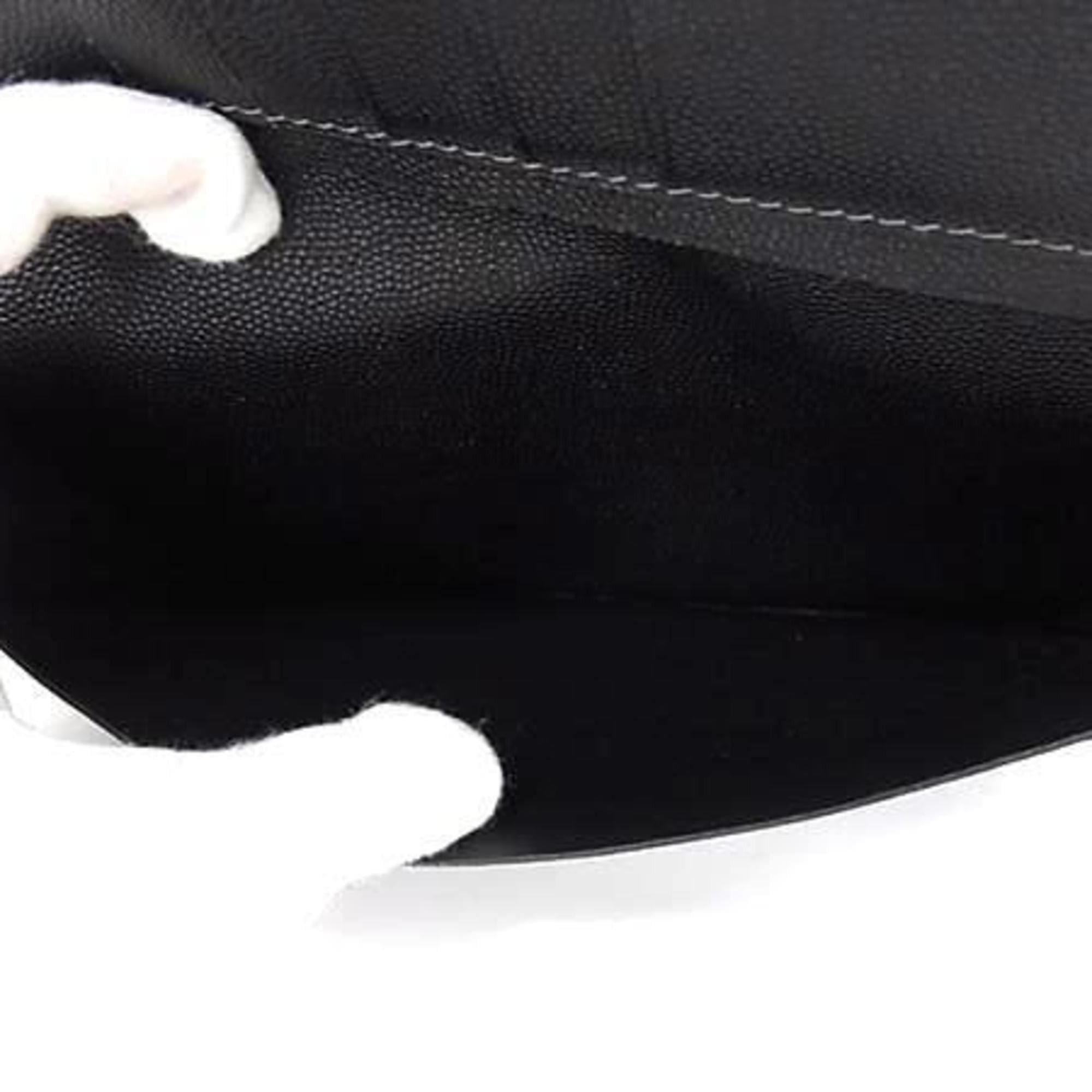 Cartier Cartier Santos Black Leather Men's Bifold Long Wallet Size ONE SIZE - 5 Thumbnail