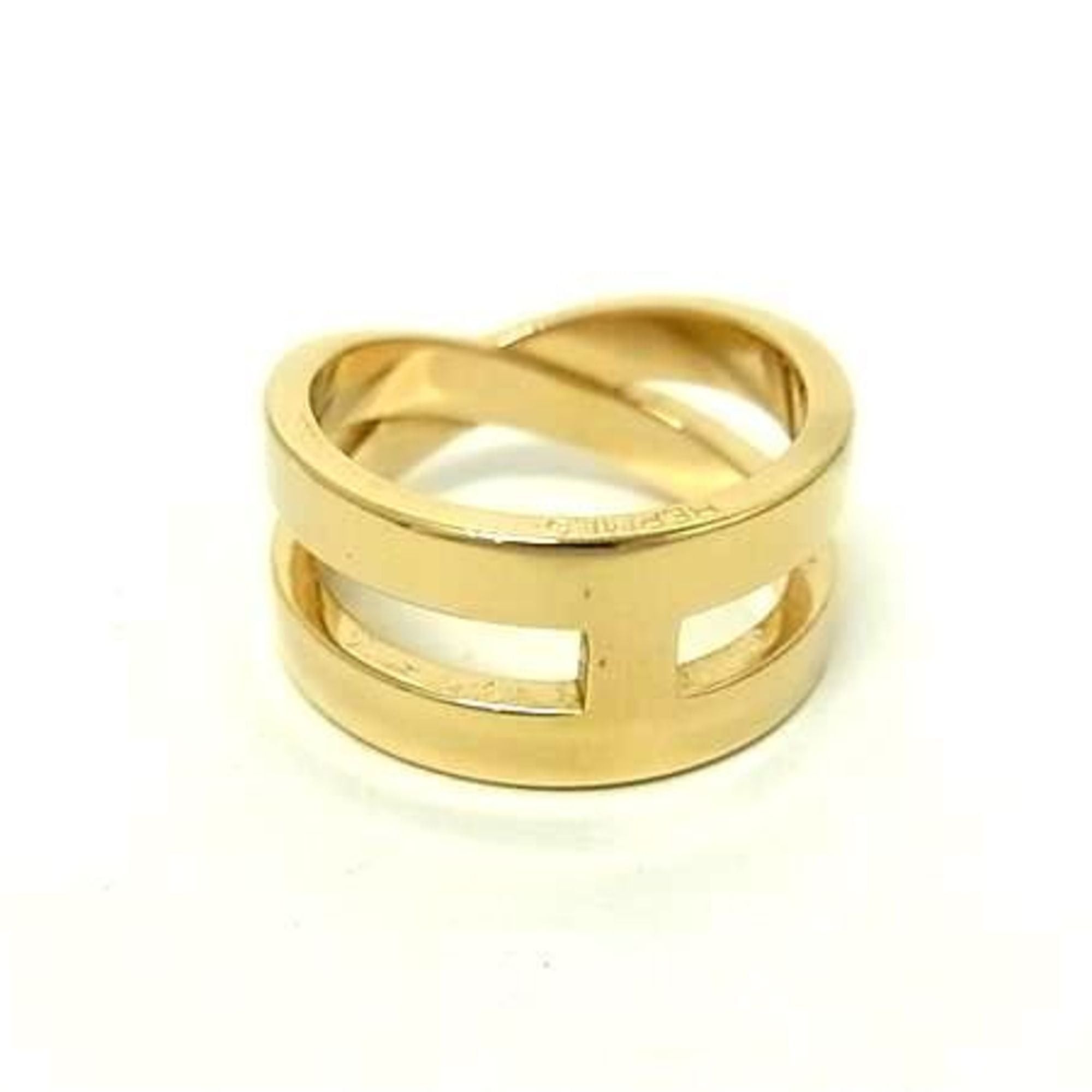 Hermes HERMES scarf ring, ribbon, gold metal, women's Size ONE SIZE - 3 Thumbnail