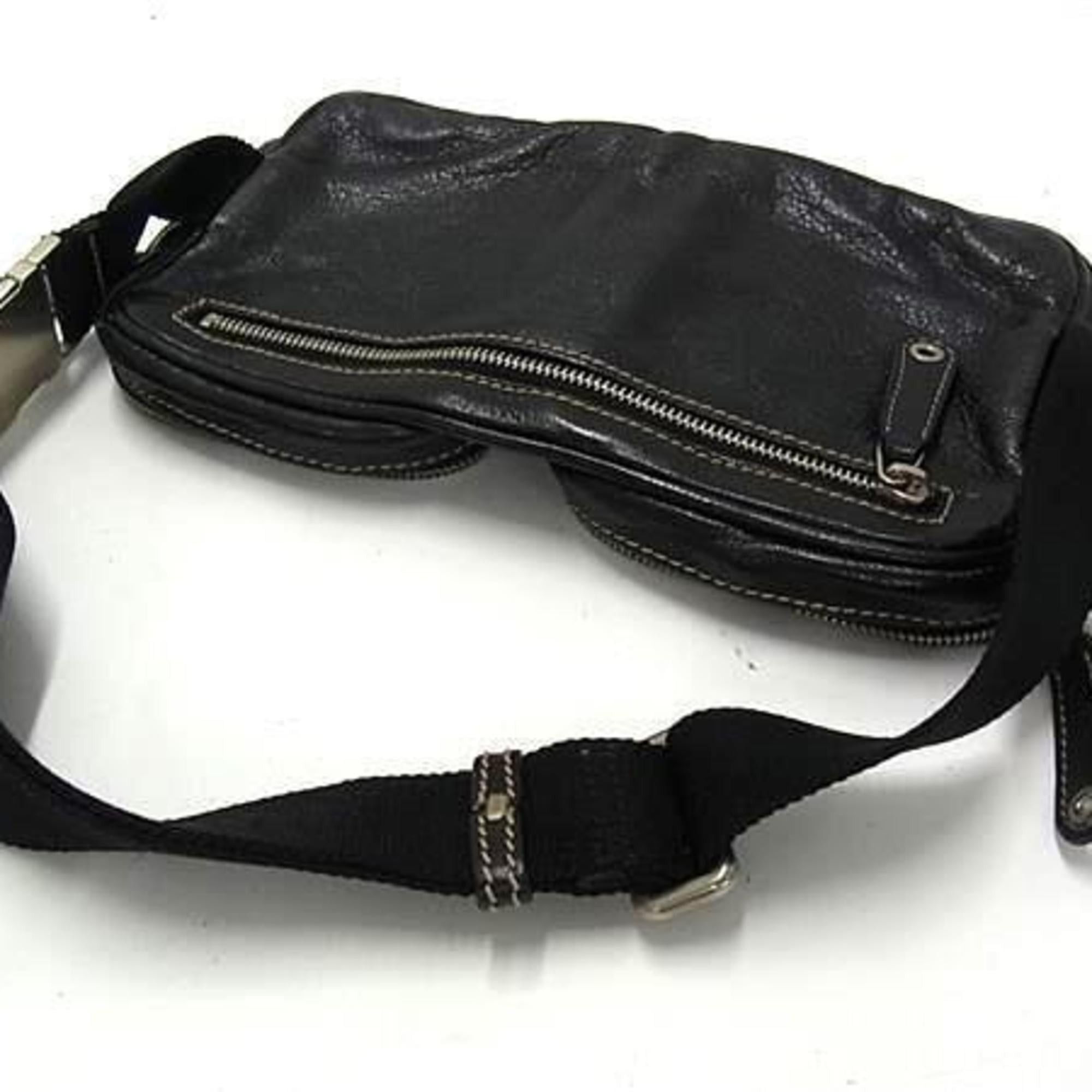 Gucci Gucci Body Bag 201846 Black Leather Men's Women's Size ONE SIZE - 4 Thumbnail