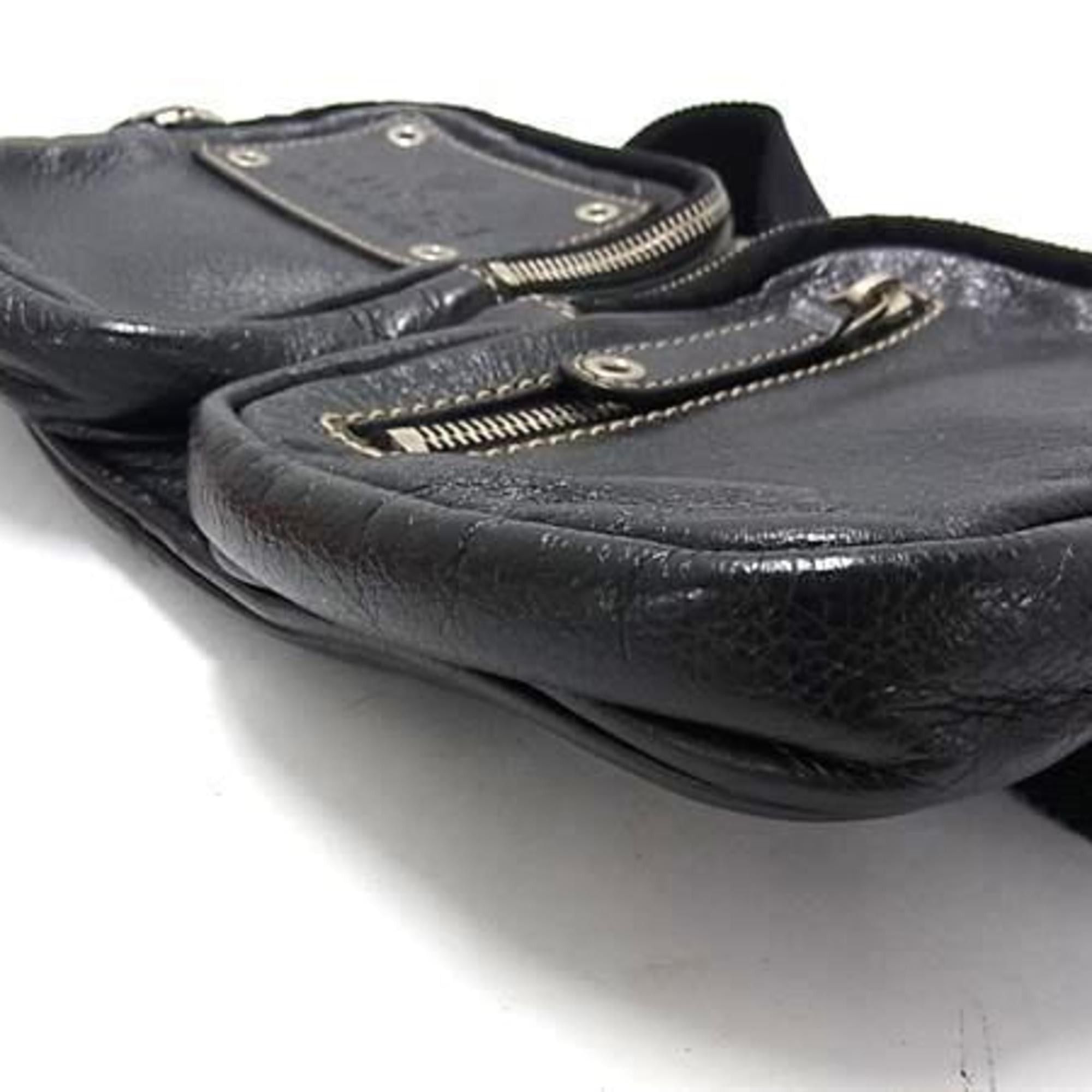 Gucci Gucci Body Bag 201846 Black Leather Men's Women's Size ONE SIZE - 5 Thumbnail