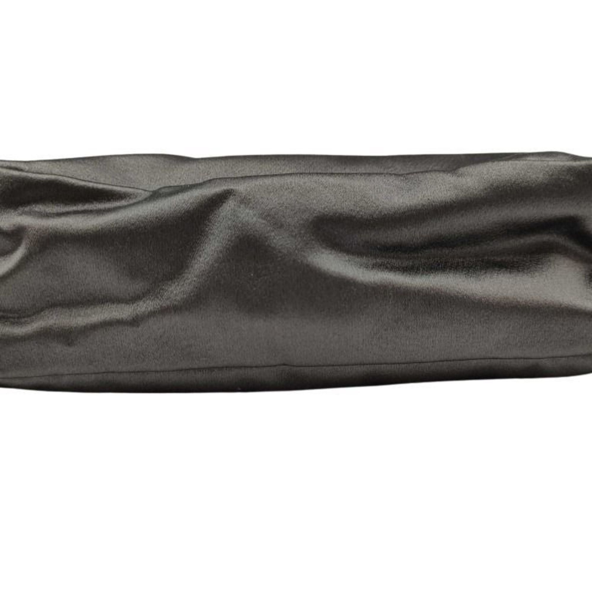 Prada Prada Triangle Pouch Bag 1N0021 Gray Metallic Canvas Women's Size ONE SIZE - 2 Thumbnail