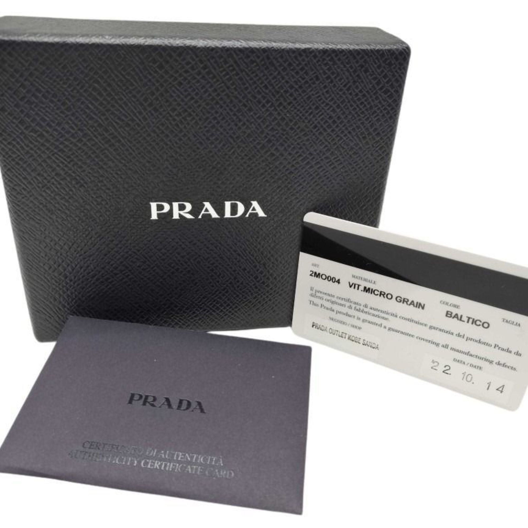 Prada Prada Triangle Wallet 2MO004 Black Leather Men's Bifold Size ONE SIZE - 9 Thumbnail