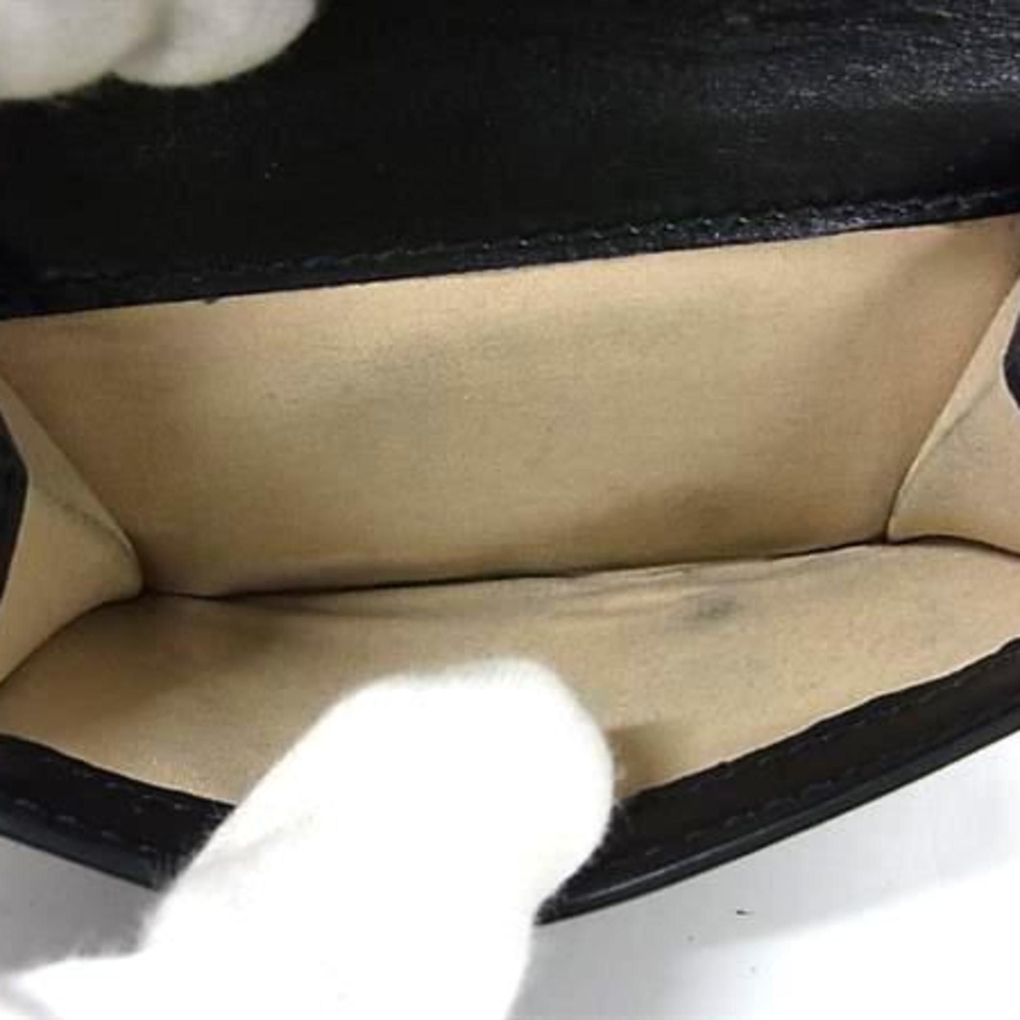 Chloe Chloé Chloe KIKI Small Trifold Wallet in Black and Beige Leather. Women's Wallet. Size ONE SIZE - 6 Thumbnail