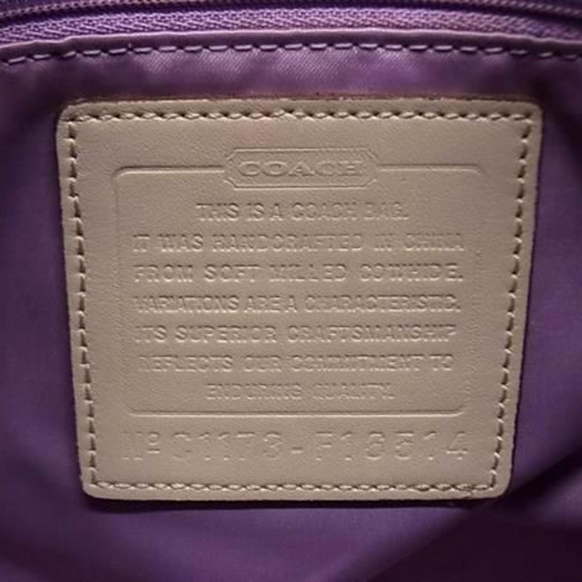 Coach COACH Duffle Shoulder Bag F16514 Light Beige Leather Women's Size ONE SIZE - 2 Thumbnail