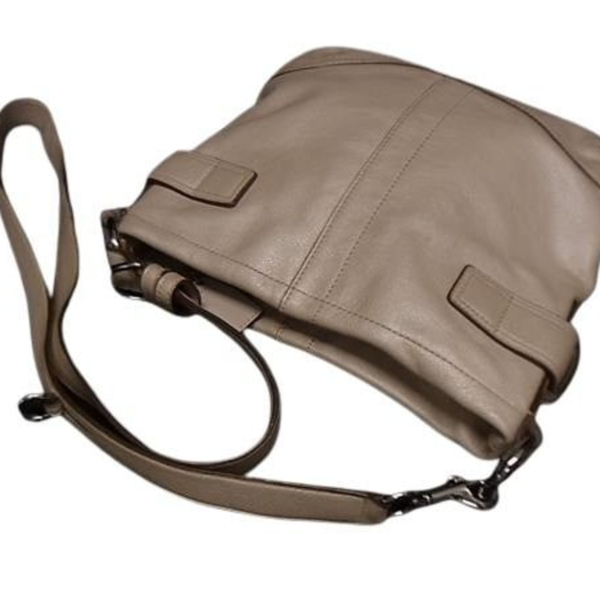 Coach COACH Duffle Shoulder Bag F16514 Light Beige Leather Women's Size ONE SIZE - 4 Thumbnail
