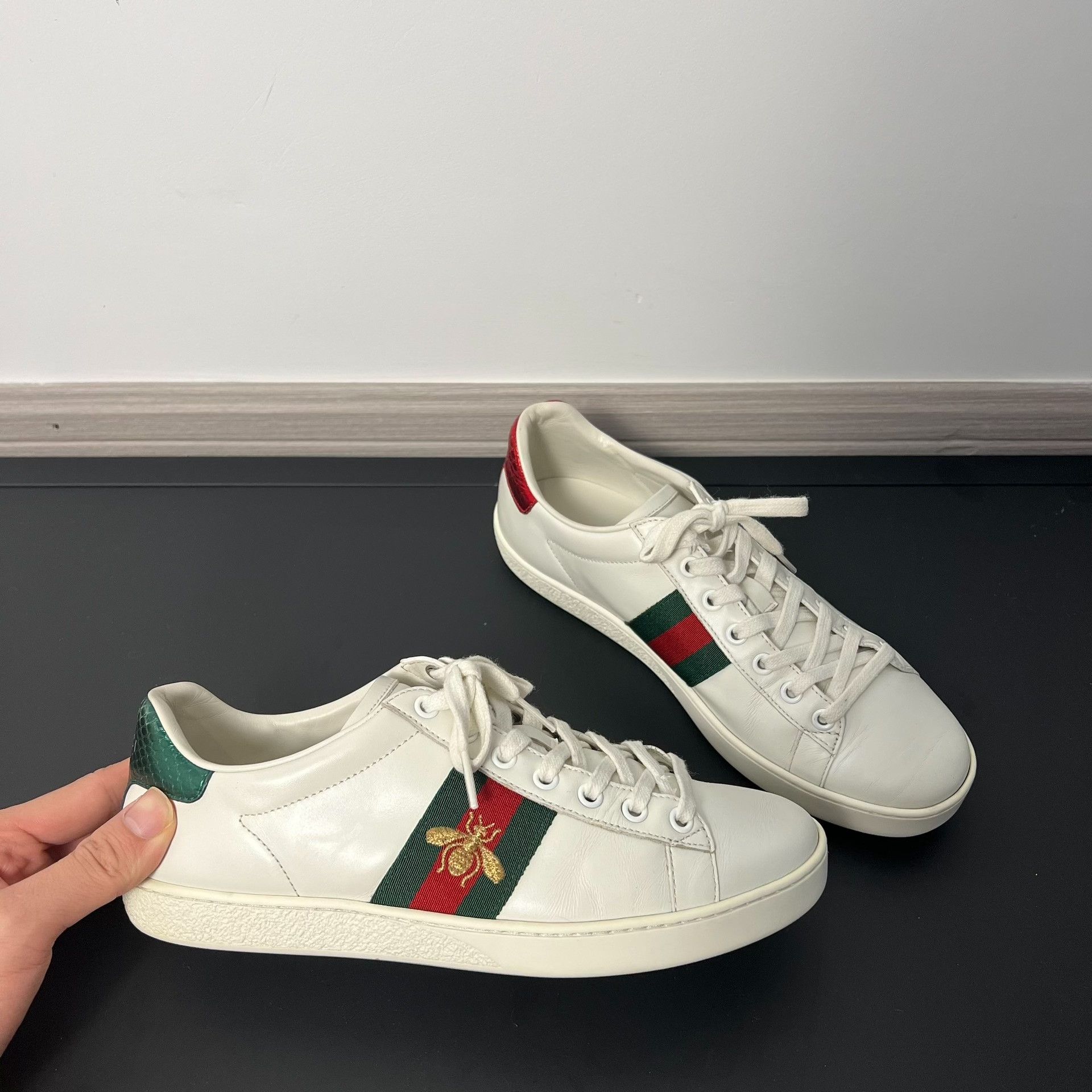 Gucci gucci white bee platform sneakers size 37.5 Size US 7.5 / IT 37.5 - 3 Thumbnail