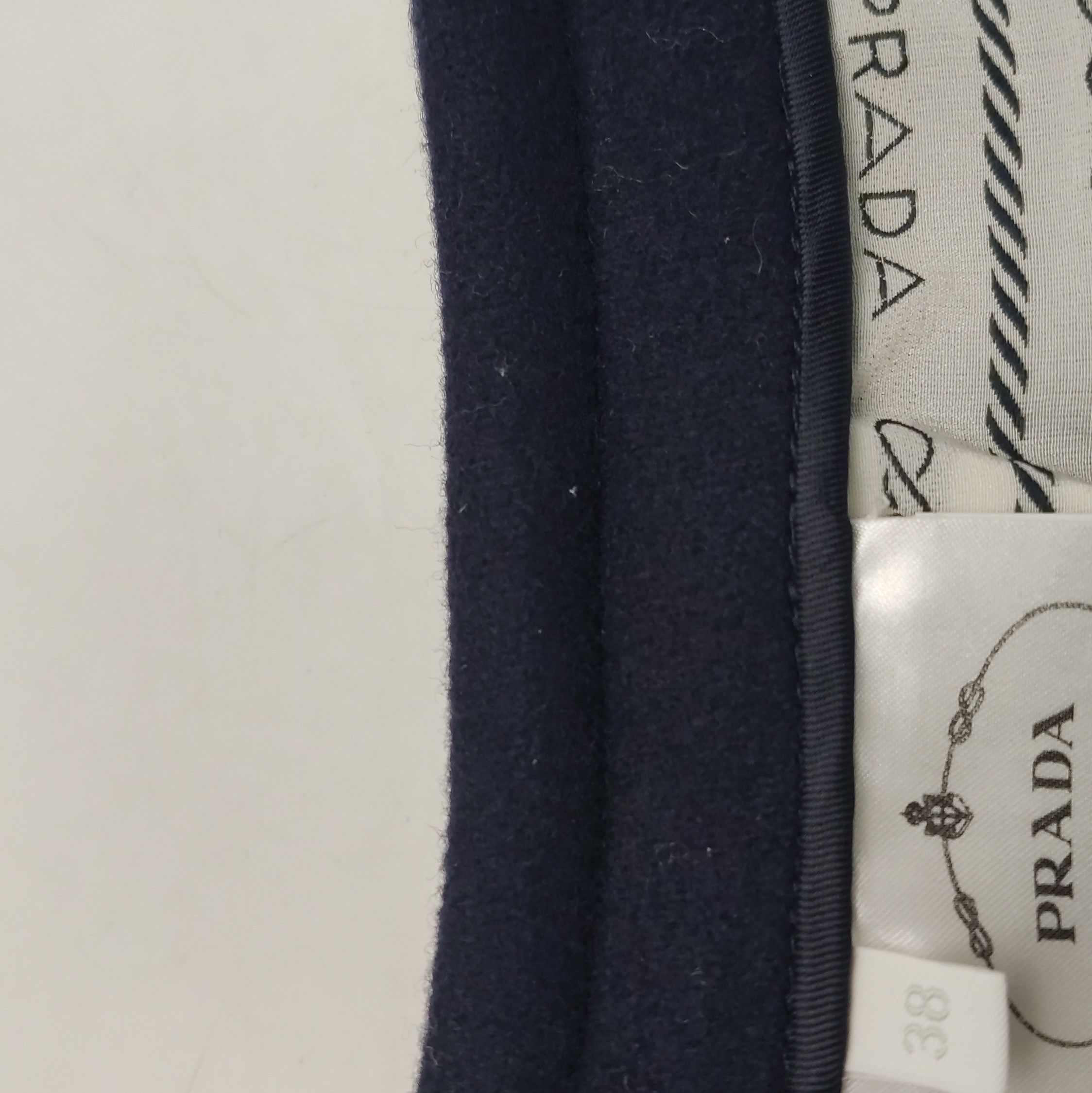 Prada Prada Logo Detail Navy Mini Skirt 0089 Size 38" / US 16 / IT 52 - 10 Thumbnail