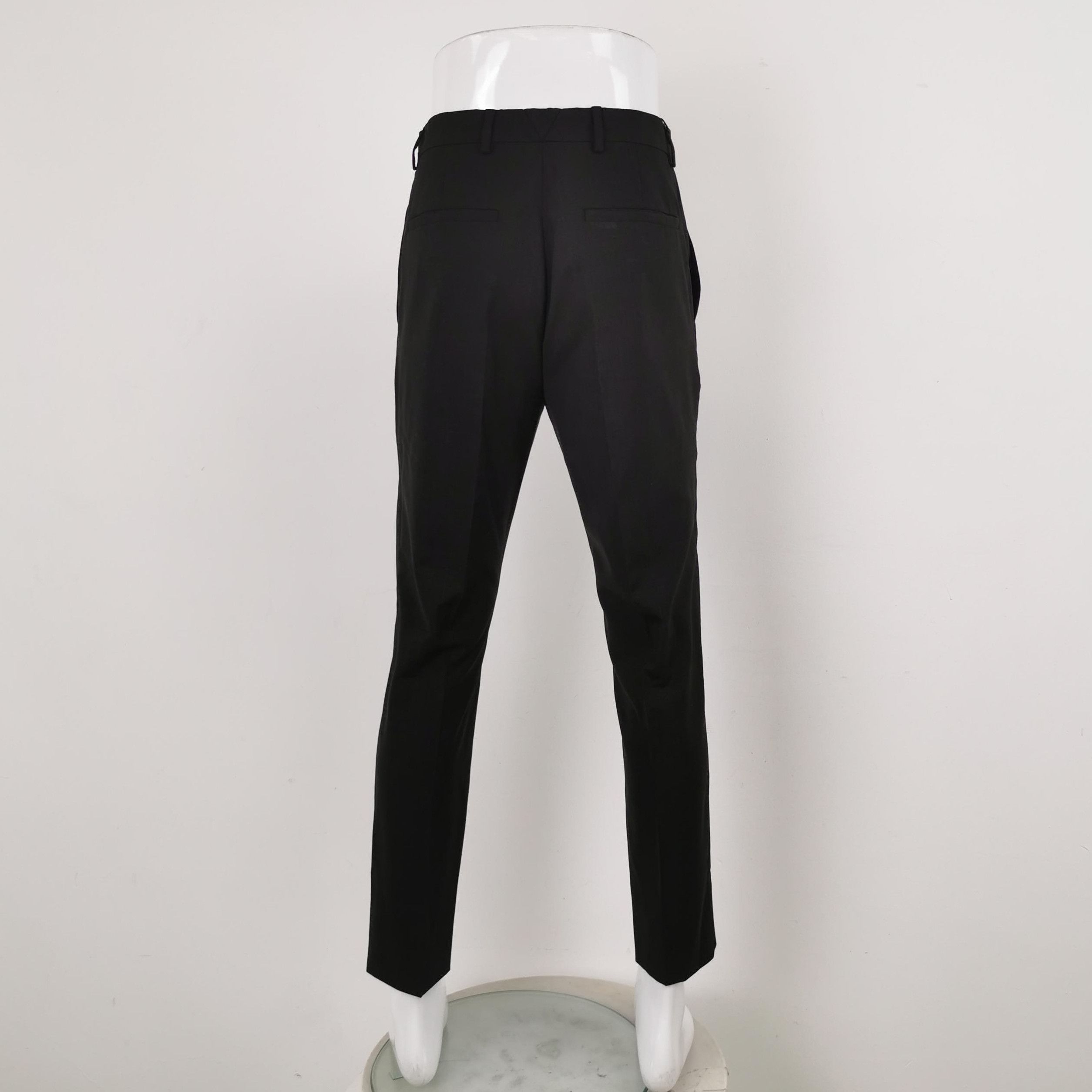 Prada Prada Black Wool Slim Fit Trousers 0089 Size 42" / US 20 - 2 Thumbnail