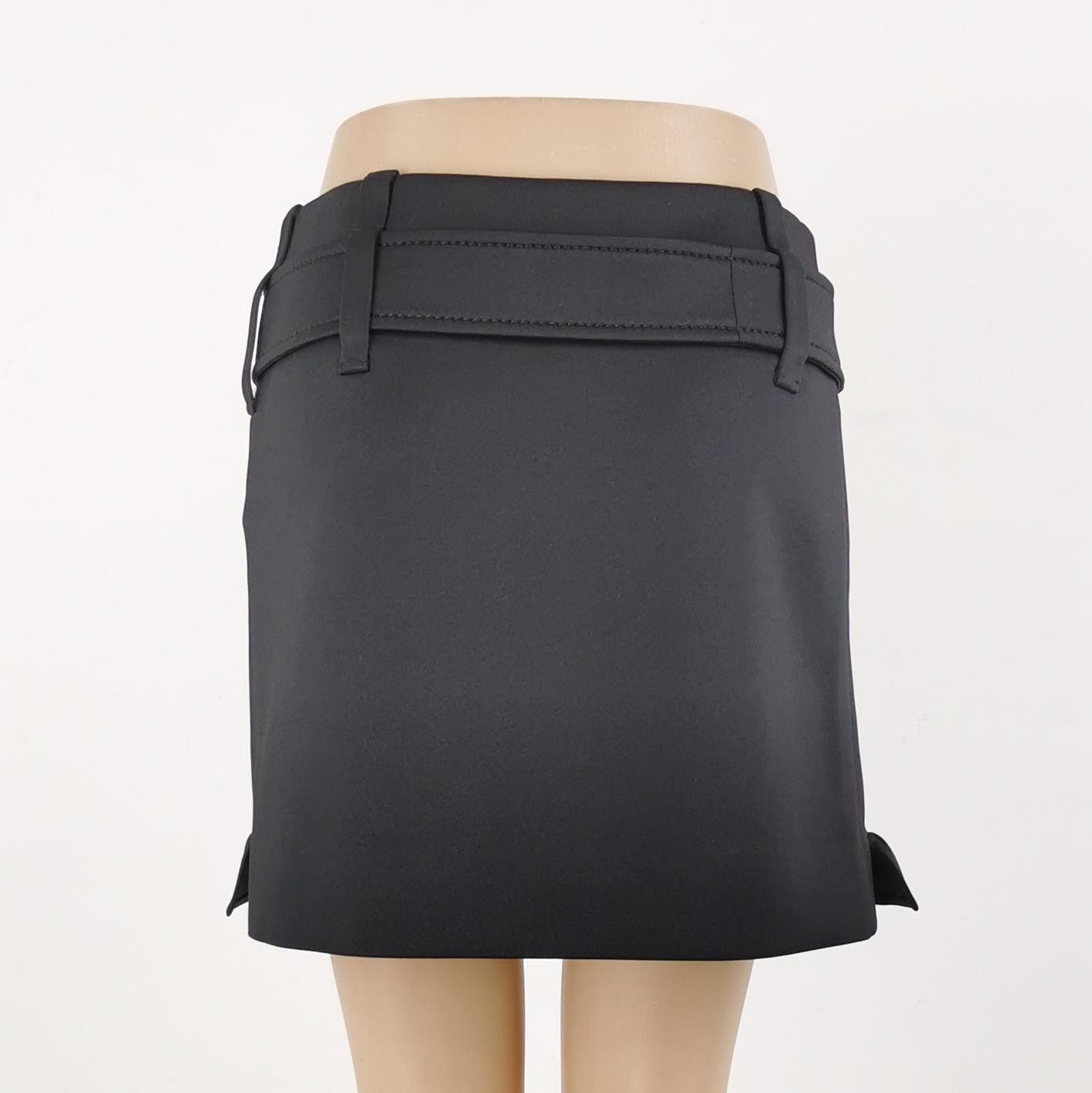 Prada Prada Logo Waist Ruffled Skirt in Black 0089 Size 40" / US 18 - 3 Thumbnail