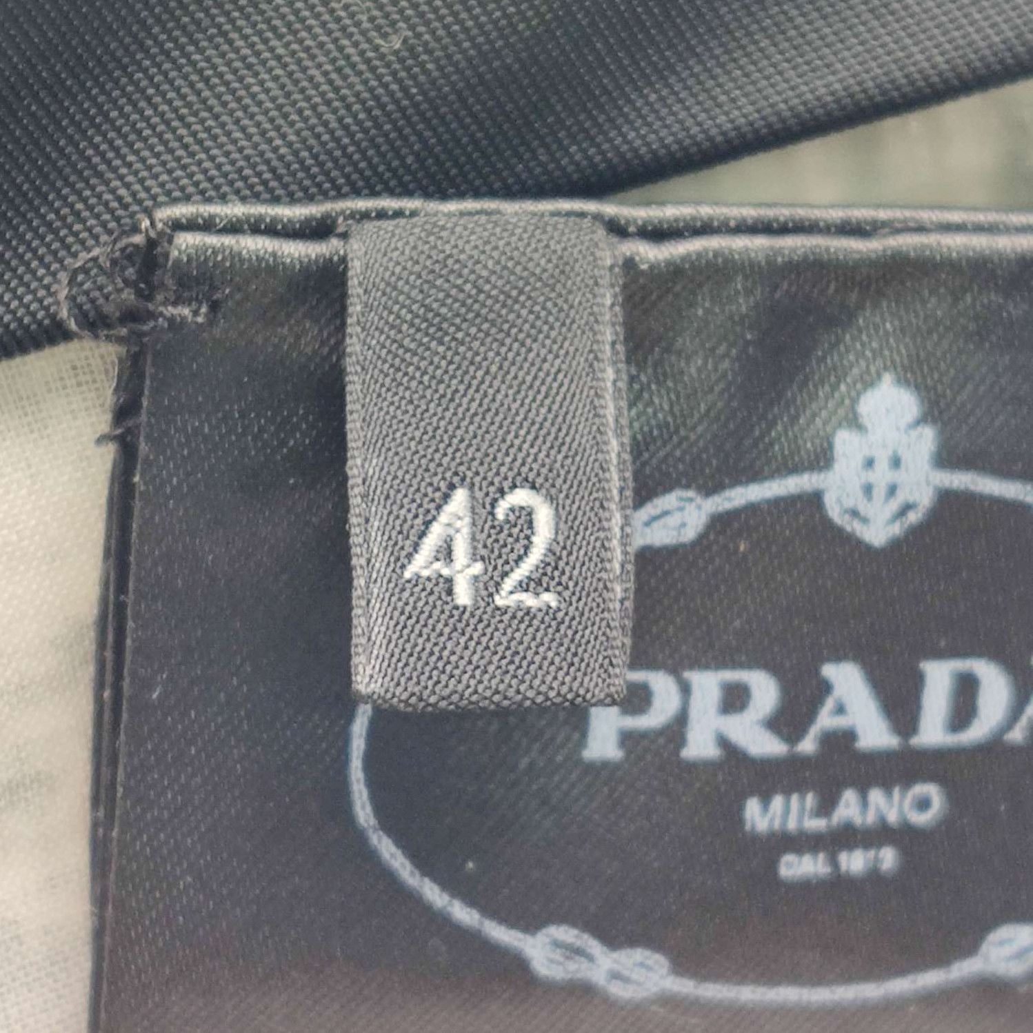 Prada Prada Color-Block Cotton-Linen Blend Skirt 0089 Size 42" / US 20 - 6 Thumbnail