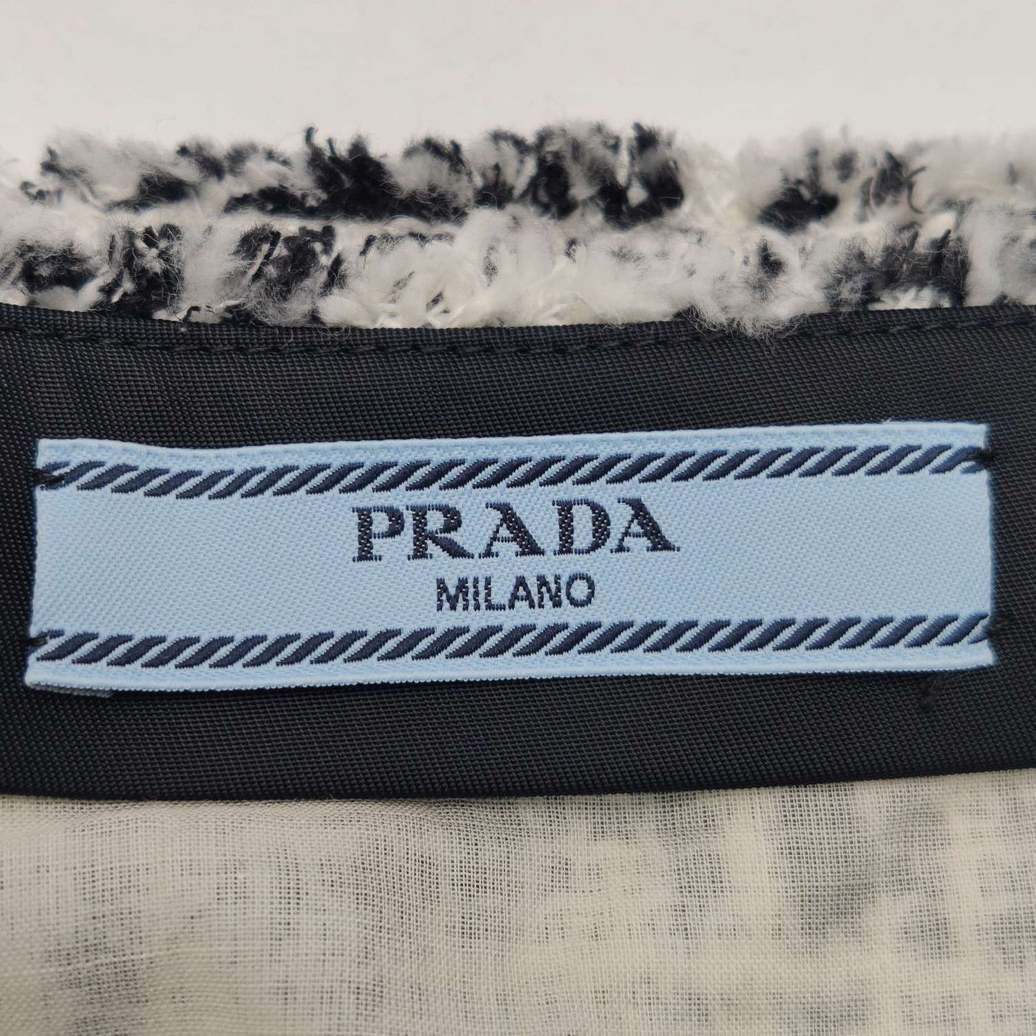Prada Prada Color-Block Cotton-Linen Blend Skirt 0089 Size 42" / US 20 - 5 Thumbnail