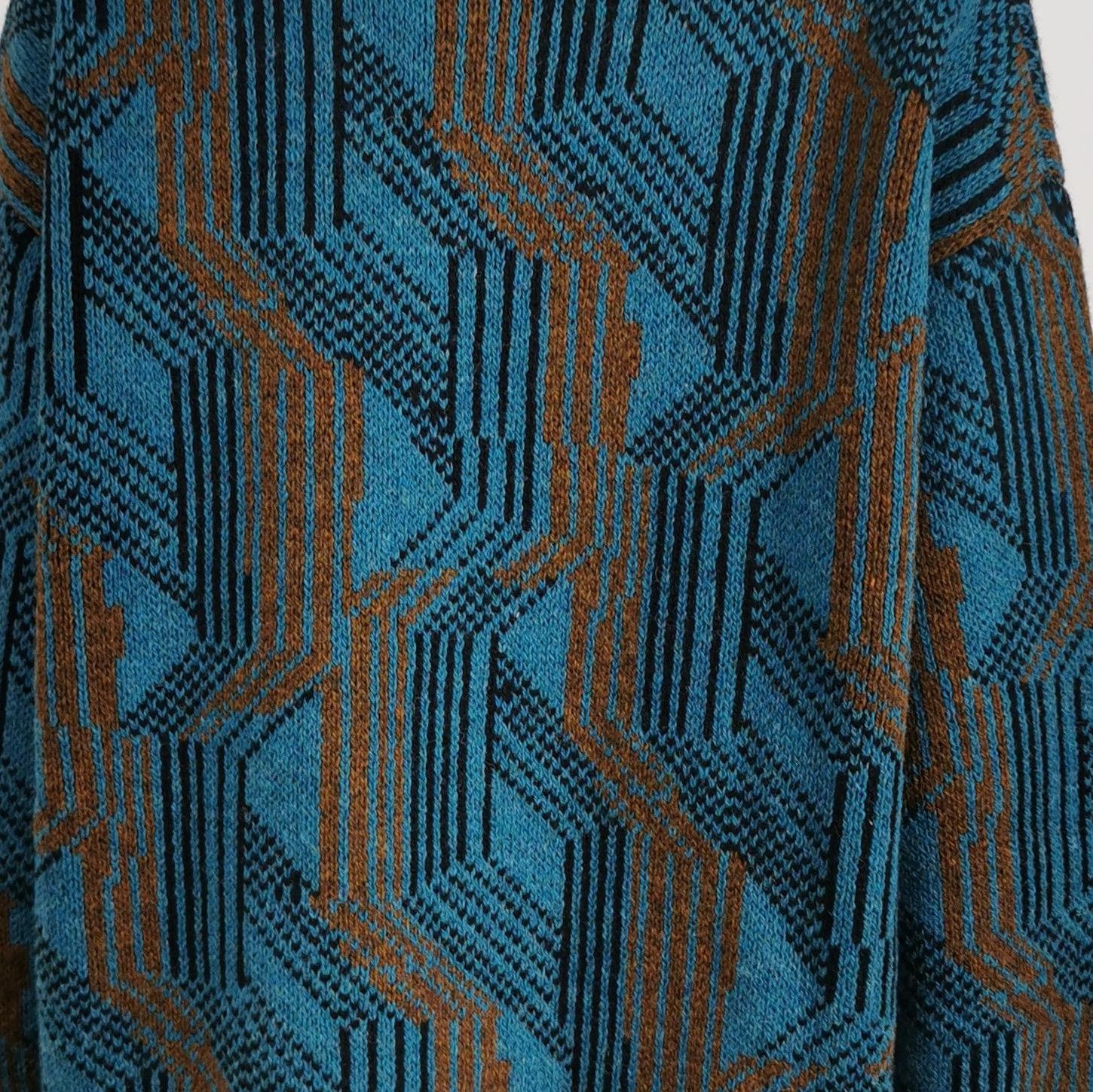 Prada Prada Wool Color-Blocked V-Neck Cardigan - dmc Size L / US 10 / IT 46 - 3 Thumbnail