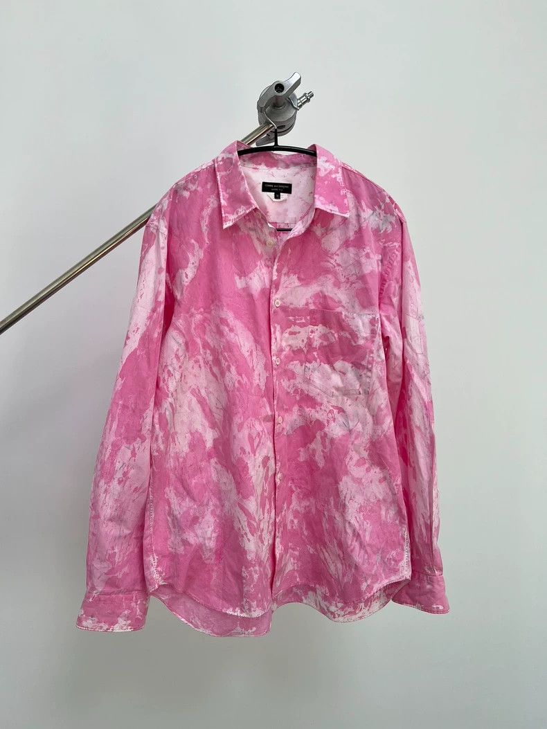 Comme des Garcons Comme Des Garçons Pink Tie-Dye Shirt Size US M / EU 48-50 / 2 - 2 Thumbnail