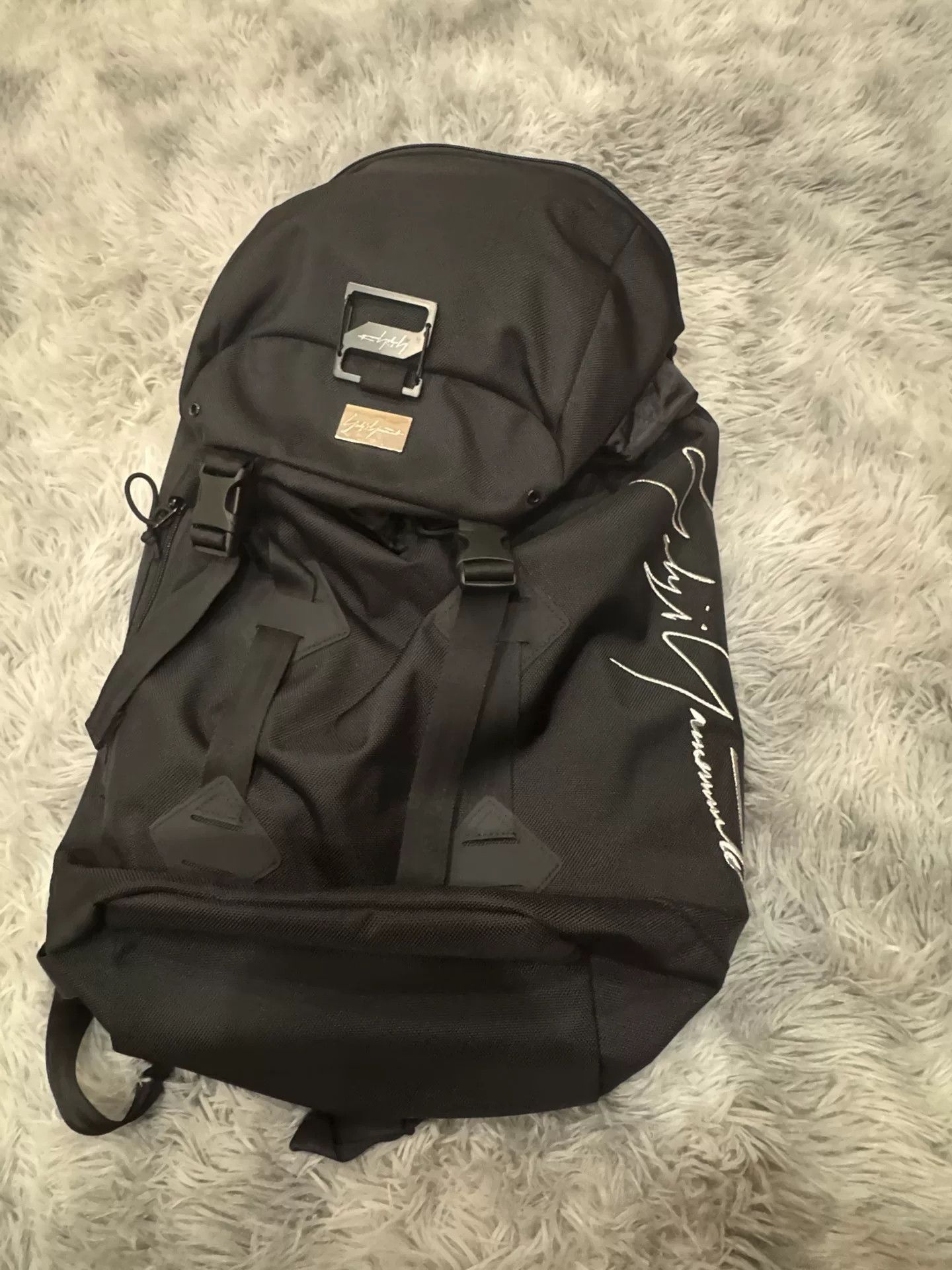 Yohji Yamamoto Yohji Yamamoto x New Era Embroidered Backpack Size ONE SIZE - 5 Thumbnail
