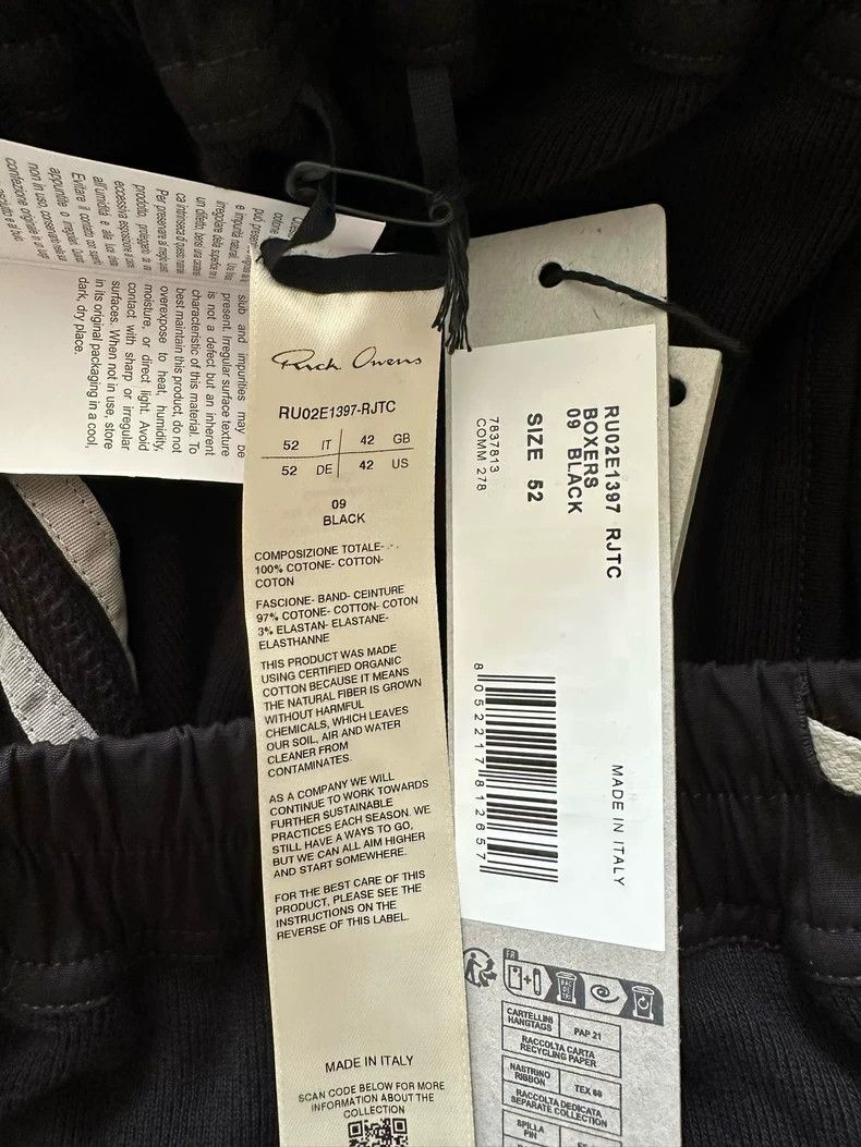 Rick Owens Rick Owens 25FW Black Cotton Shorts Size US 30 / EU 46 - 4 Thumbnail