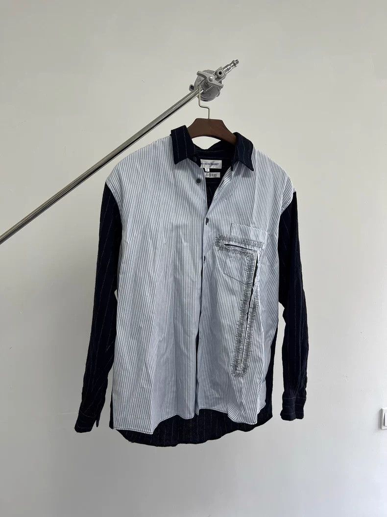 Comme des Garcons Comme Des Garçons Wool Patchwork Shirt Size US S / EU 44-46 / 1 - 2 Thumbnail