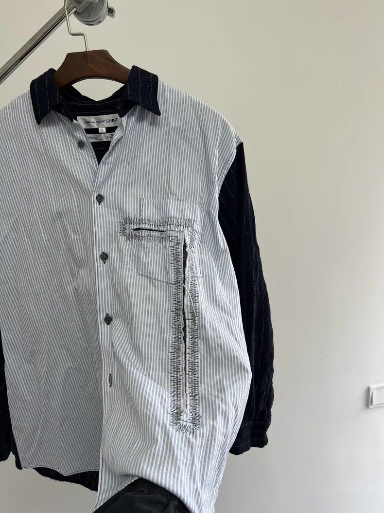 Comme des Garcons Comme Des Garçons Wool Patchwork Shirt Size US S / EU 44-46 / 1 - 4 Thumbnail