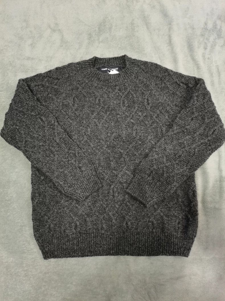 Comme des Garcons COMME DES GARÇONS HOMME Gray Wool Sweater Size US M / EU 48-50 / 2 - 3 Thumbnail