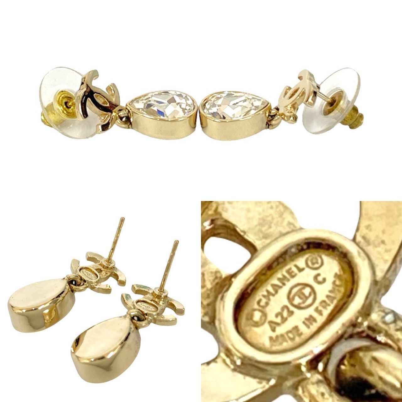 Chanel Chanel Chanel Coco Mark Earrings Metal Earrings A22C DUTY FREE for USA Size ONE SIZE - 3 Thumbnail