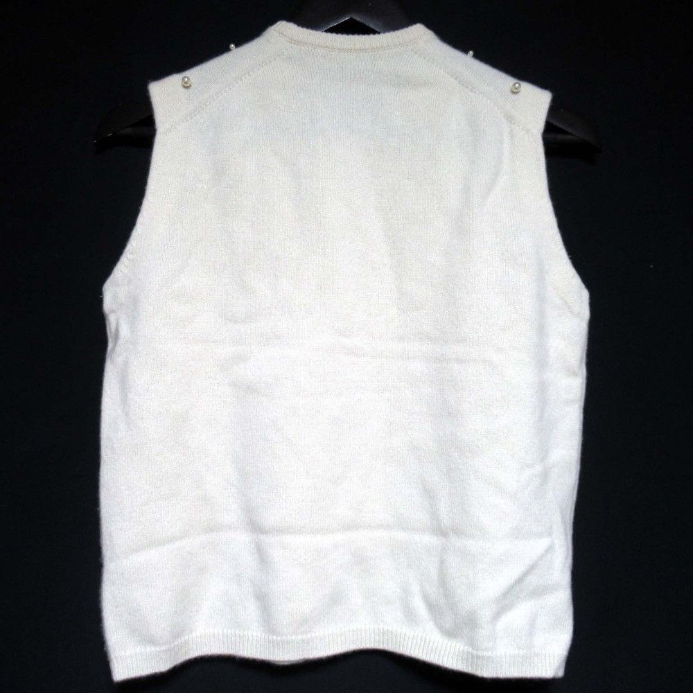 Other Other Drawer CA9G PEARL NSLV PO Cashmere Sleeveless Knit Others Tops 6518-199-0349 DUTY FREE for USA Size ONE SIZE - 2 Thumbnail