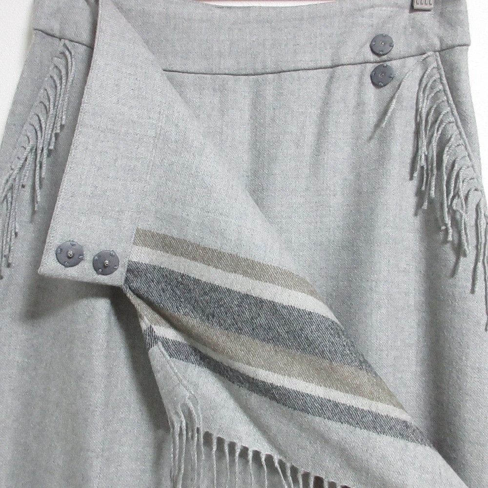Other Other ebure Fringe Wool Long Skirt Others Skirts DUTY FREE for USA Size ONE SIZE - 5 Thumbnail