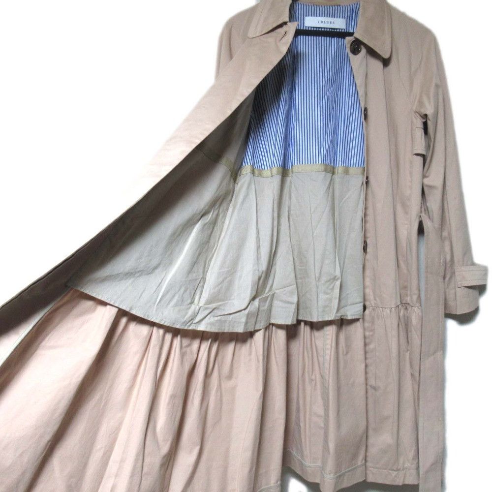 Other Other i BLUES Frill Flare Hem Trench Coat Others Outerwear DUTY FREE for USA Size ONE SIZE - 4 Thumbnail