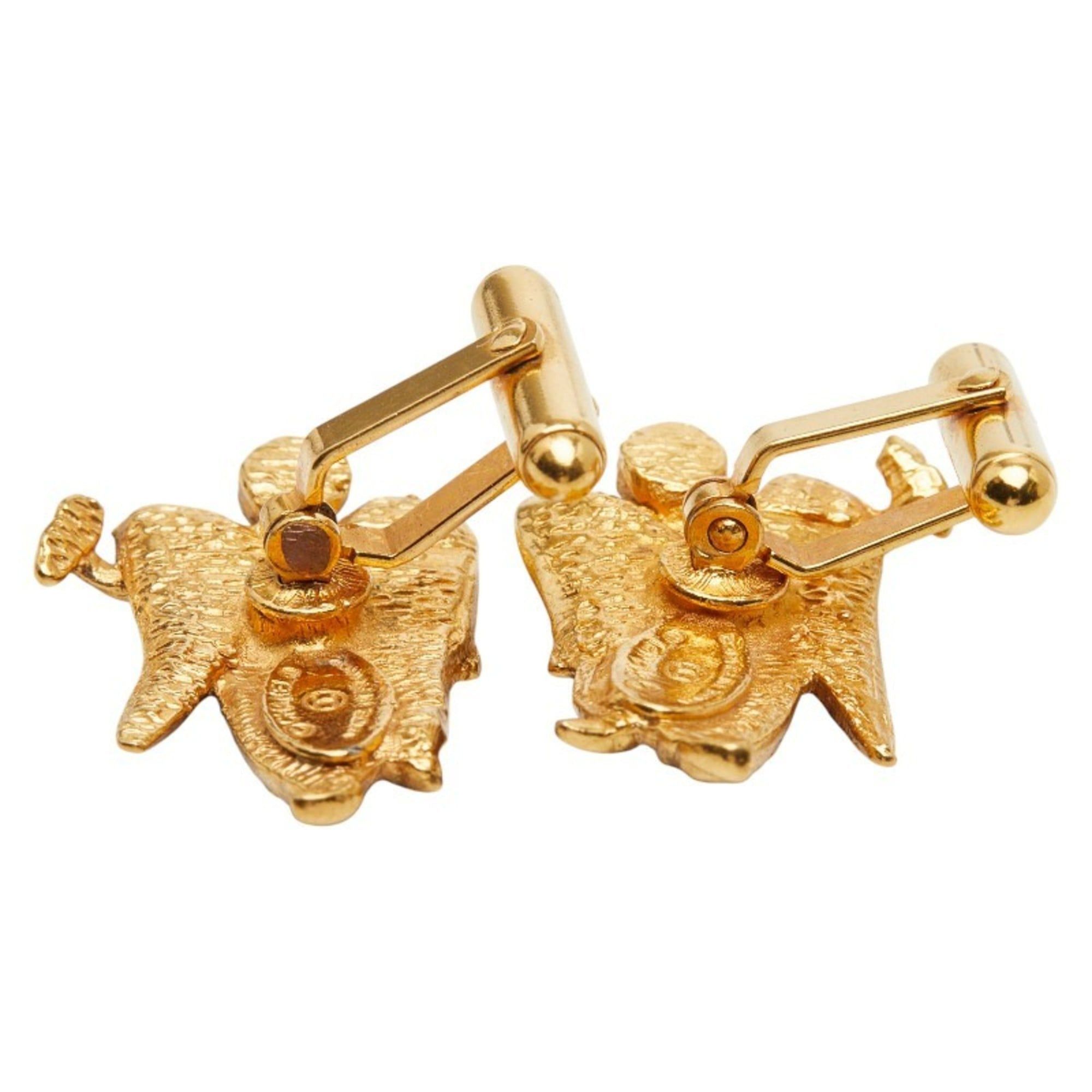 Chanel Vintage Chanel Angel Cufflinks, Gold Plated, Women's Size ONE SIZE - 4 Thumbnail