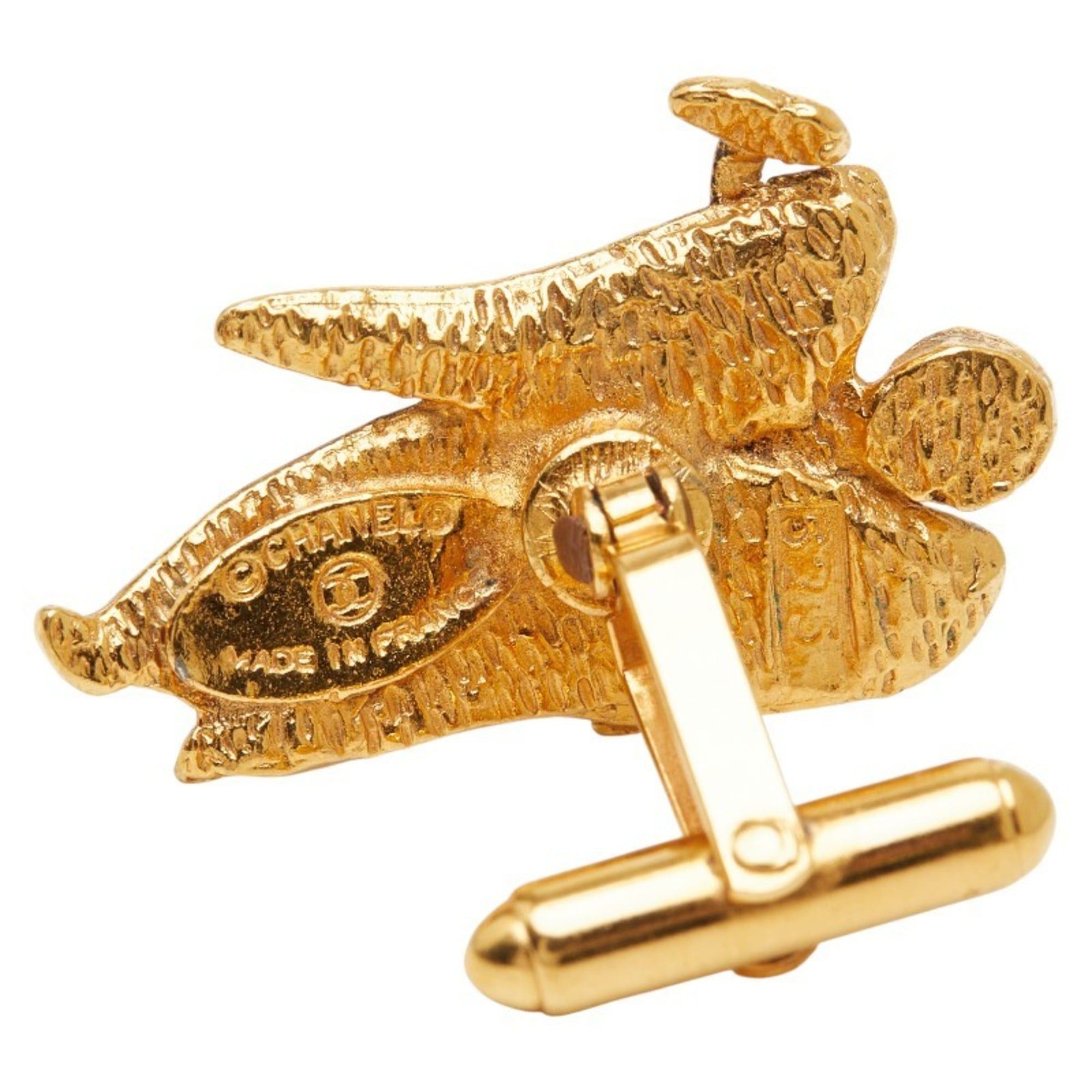 Chanel Vintage Chanel Angel Cufflinks, Gold Plated, Women's Size ONE SIZE - 6 Thumbnail