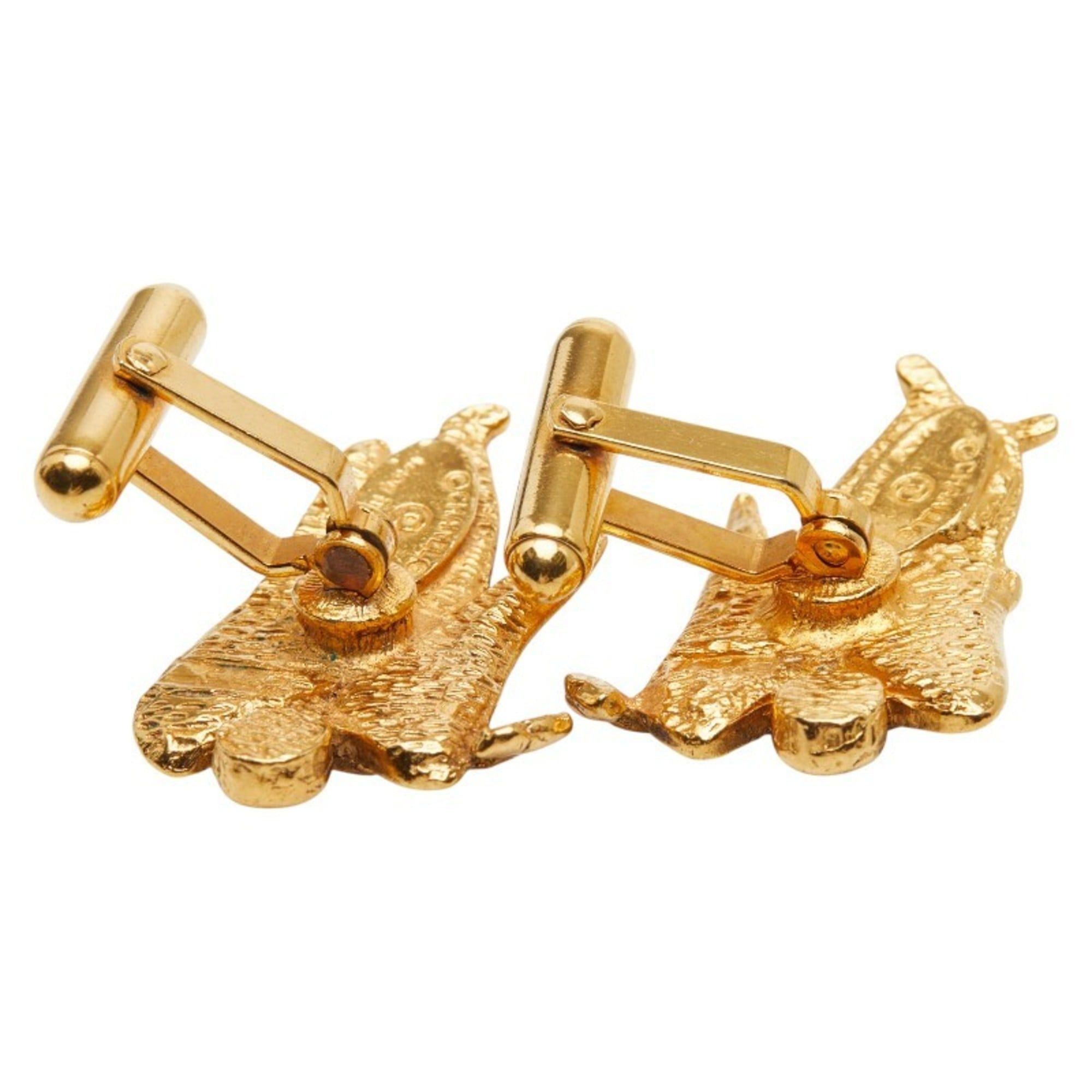 Chanel Vintage Chanel Angel Cufflinks, Gold Plated, Women's Size ONE SIZE - 5 Thumbnail